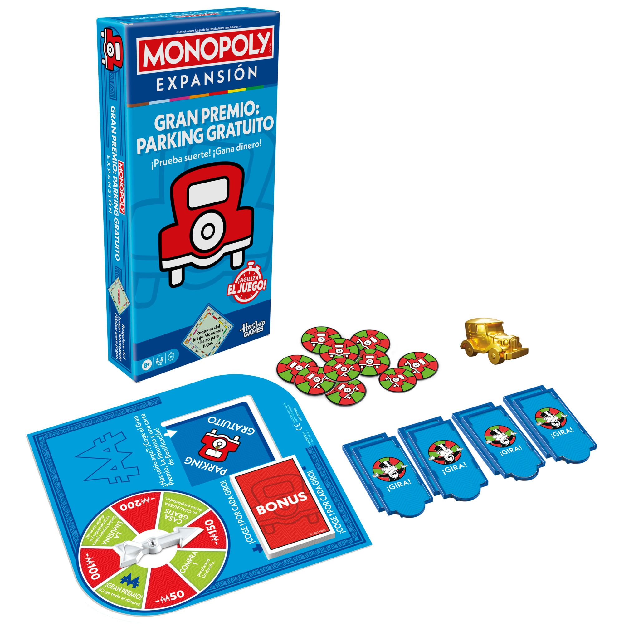 Juego de mesa Expansión Monopoly Gran Premio: Parking Gratuito Hasbro 2