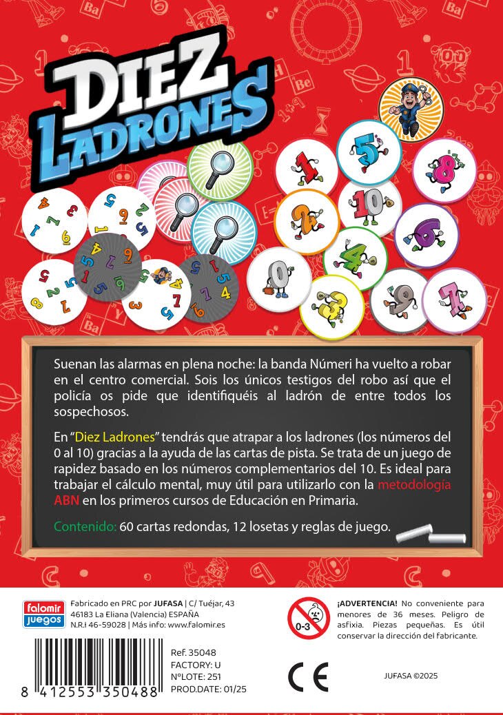Juego educativo Diez ladrones Falomir 3