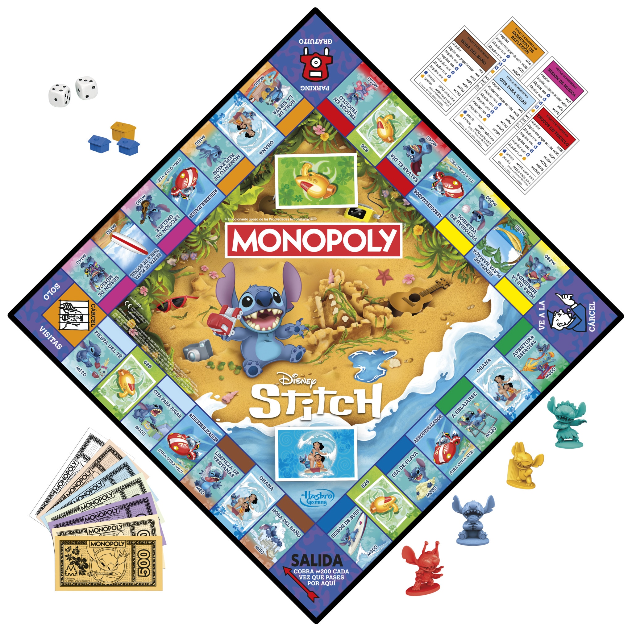 Juego de mesa Monopoly Edición Disney Stitch Hasbro 5