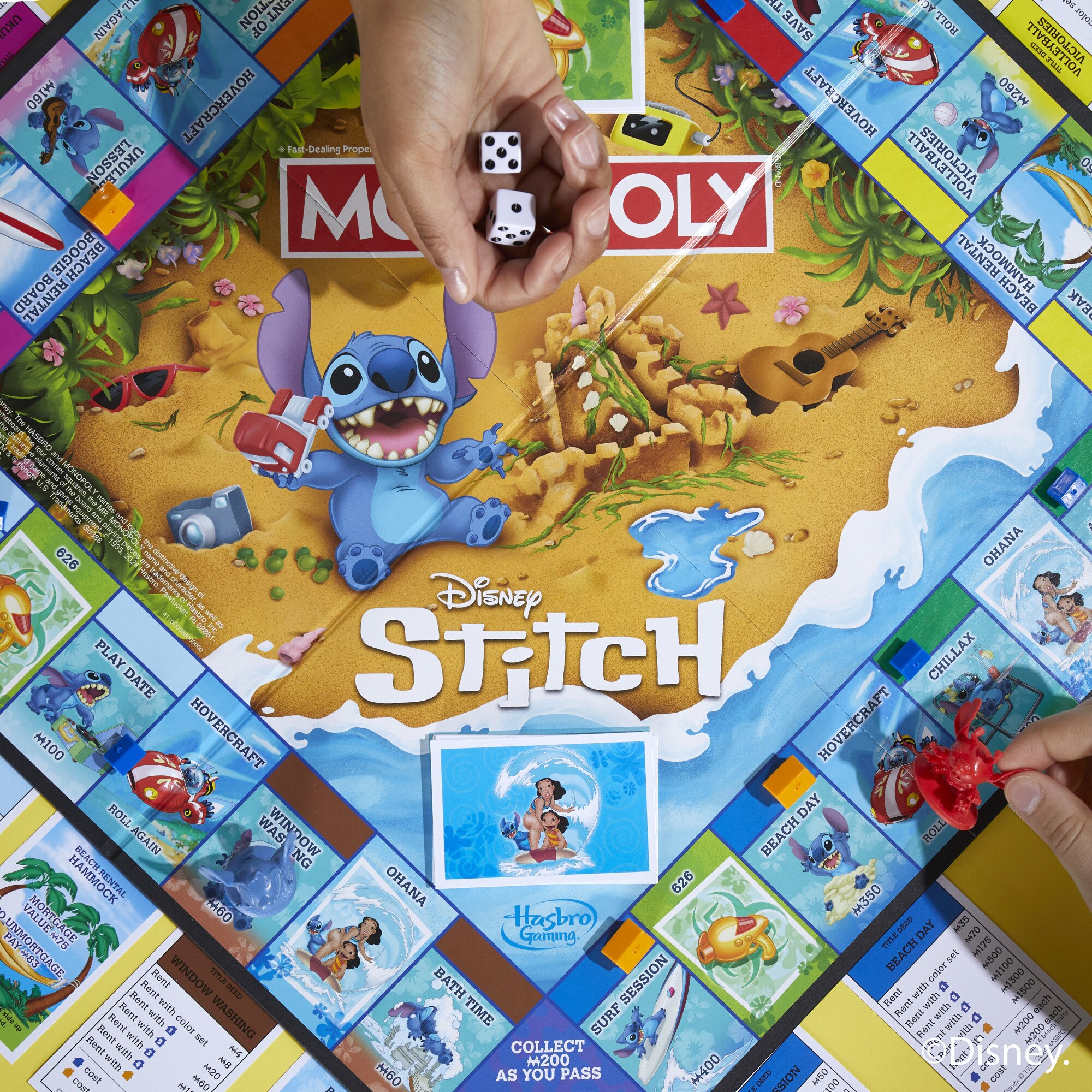 Juego de mesa Monopoly Edición Disney Stitch Hasbro 8