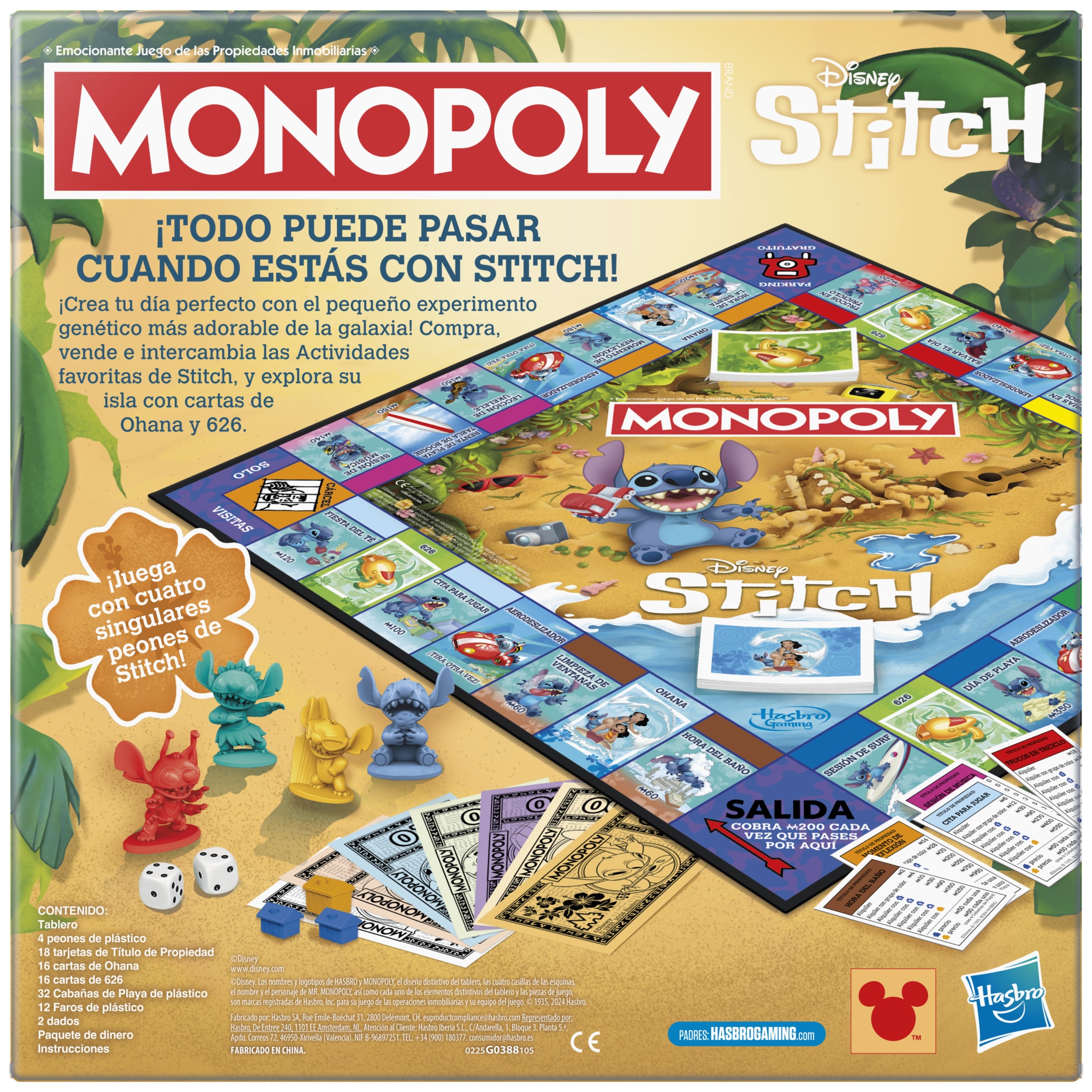 Juego de mesa Monopoly Edición Disney Stitch Hasbro 19