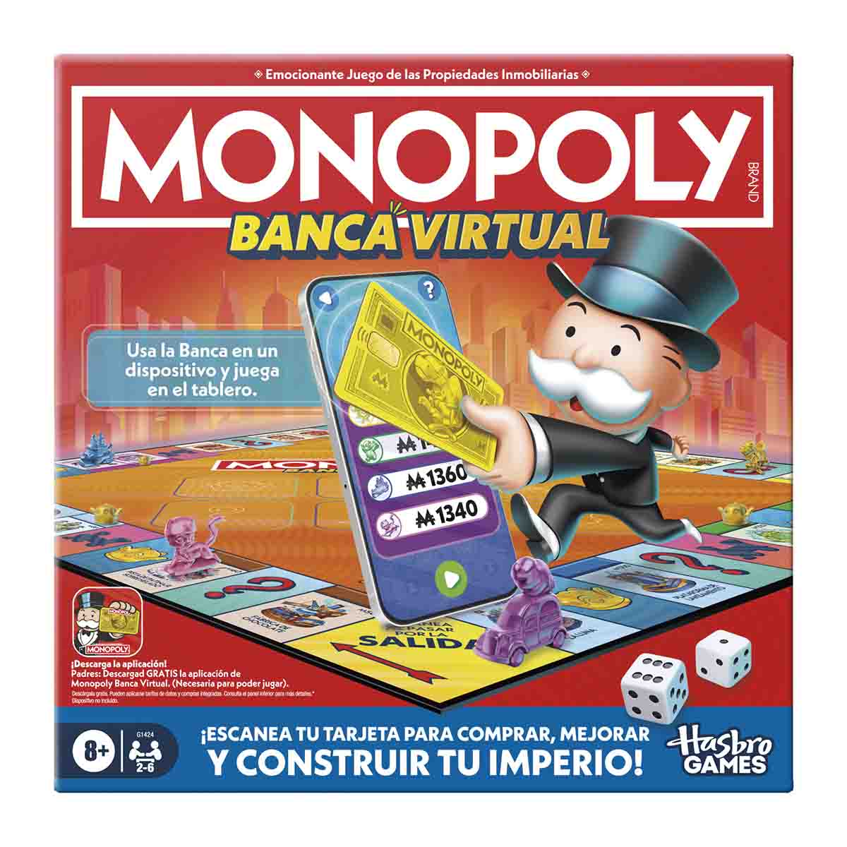 Hasbro – Juego de mesa Monopoly Banca Virtual Hasbro.