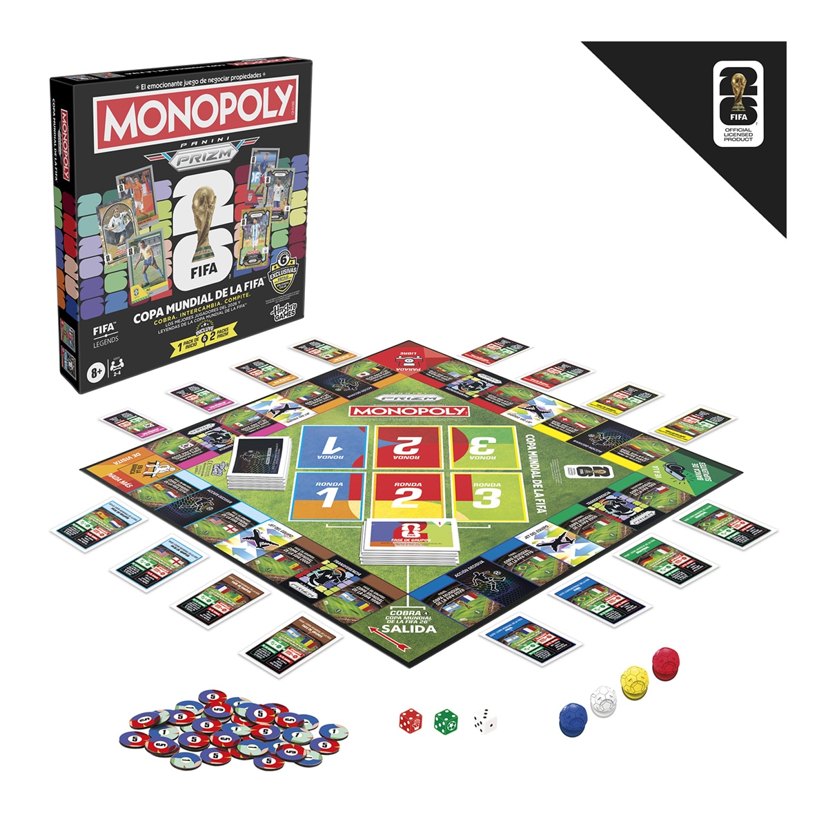 Juego de mesa Monopoly Panini Prizm Copa mundial de la FIFA Hasbro 2