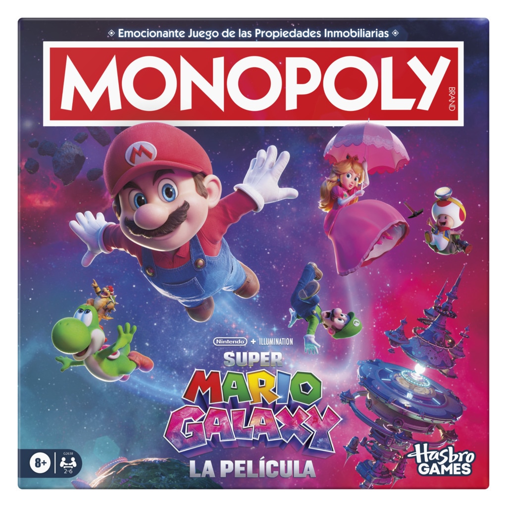 Juego de mesa en familia Super Mario Galaxy La Película Monopoly Hasbro 1