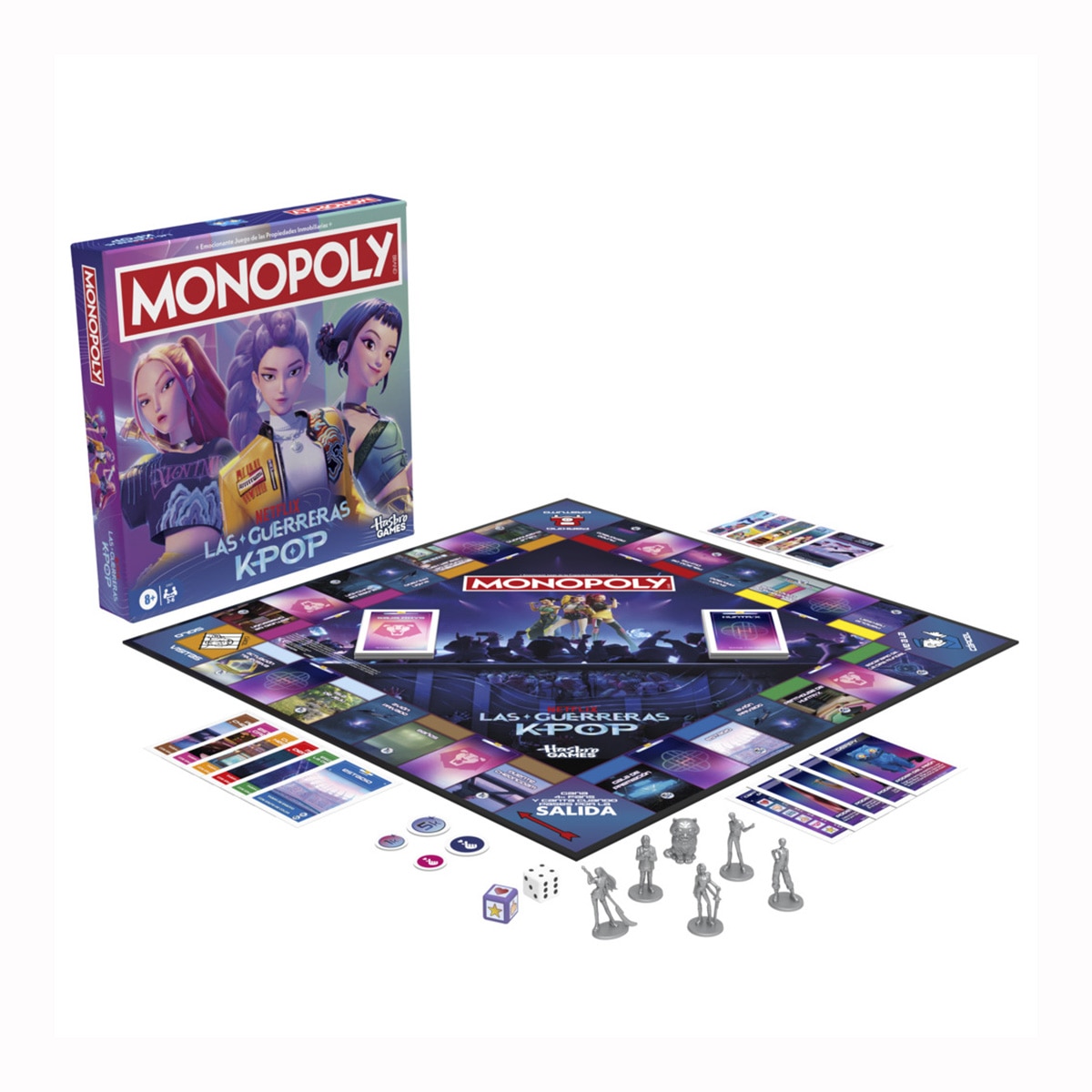 Juego de mesa en familia Monopoly KPop Demon Hunters Hasbro 2