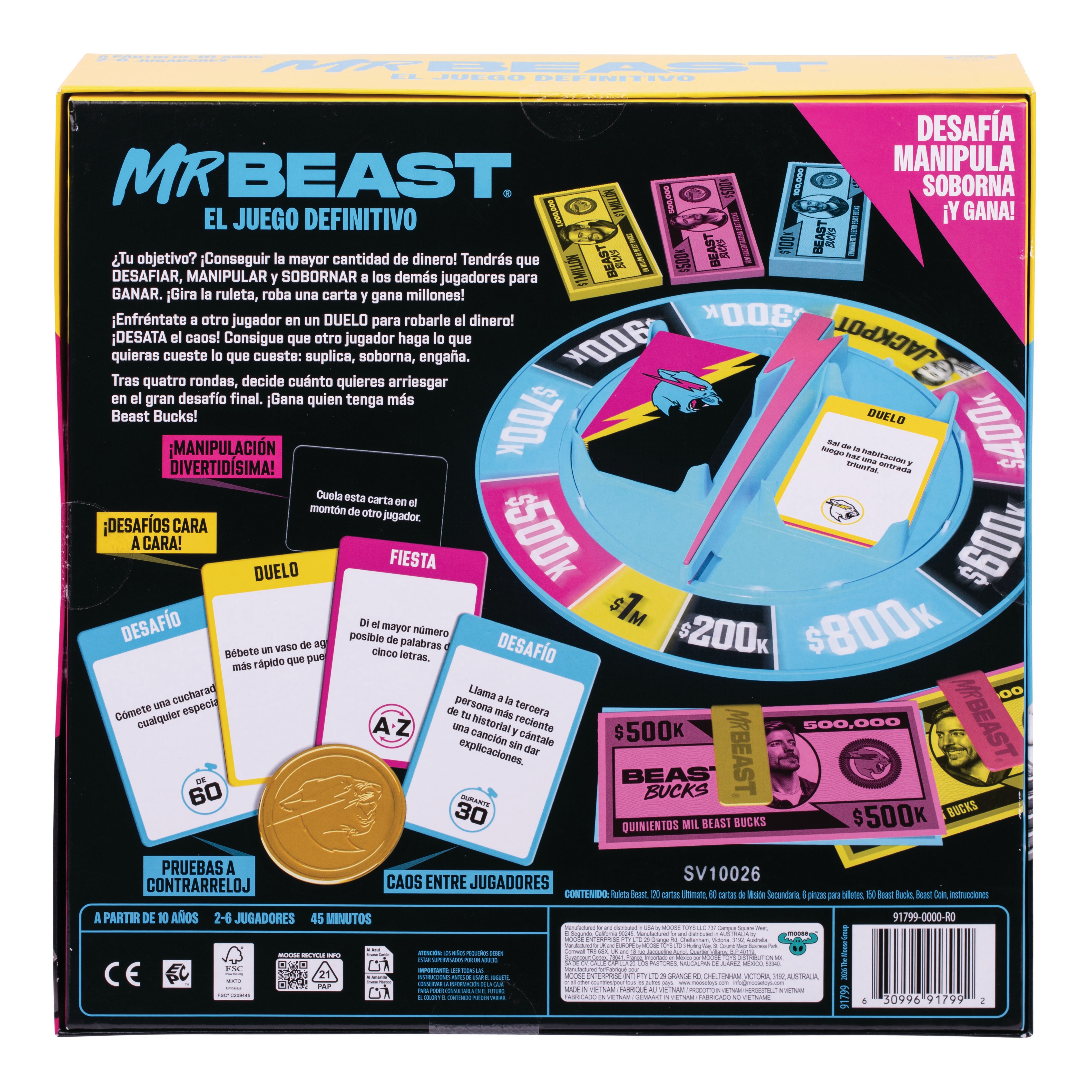 Juego de mesa en familia MrBeast Ultimate Game Moose 6