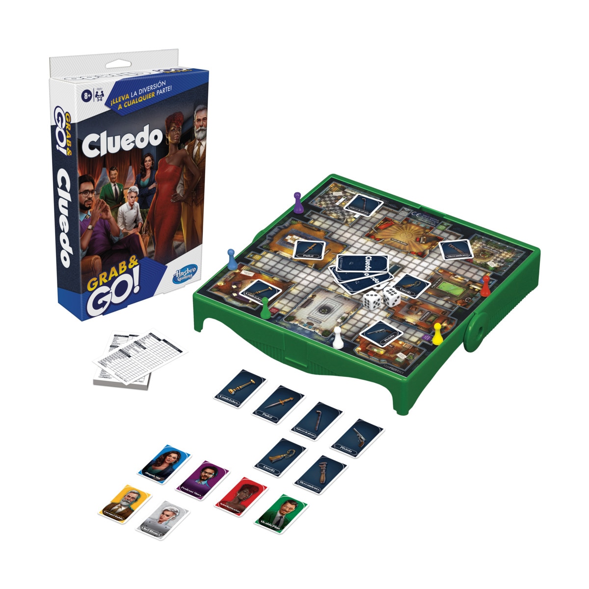 Juego de mesa Cluedo de viaje Grab&Go Hasbro Gaming 2