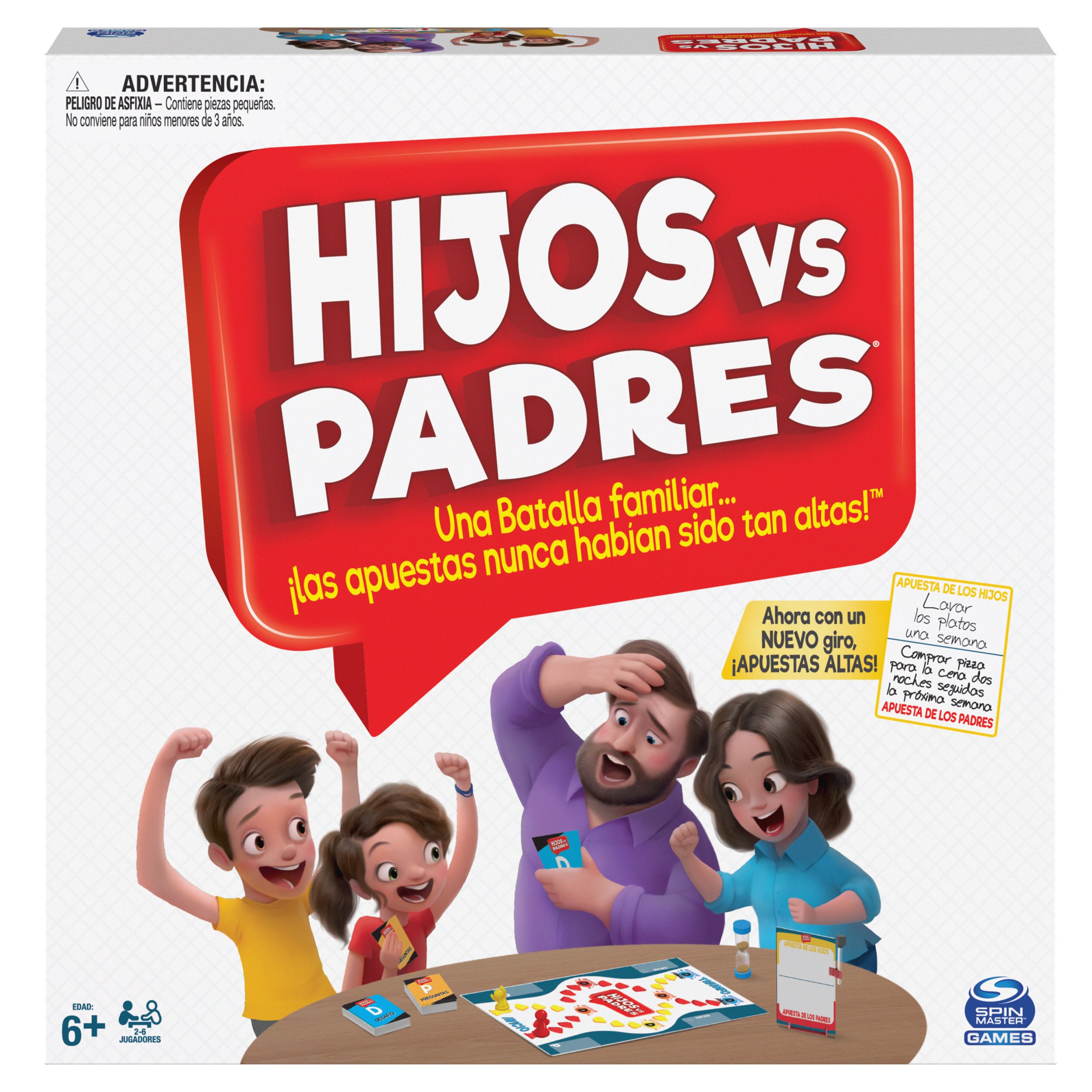 Juego de mesa Hijos contra padres Spin Master Games 2