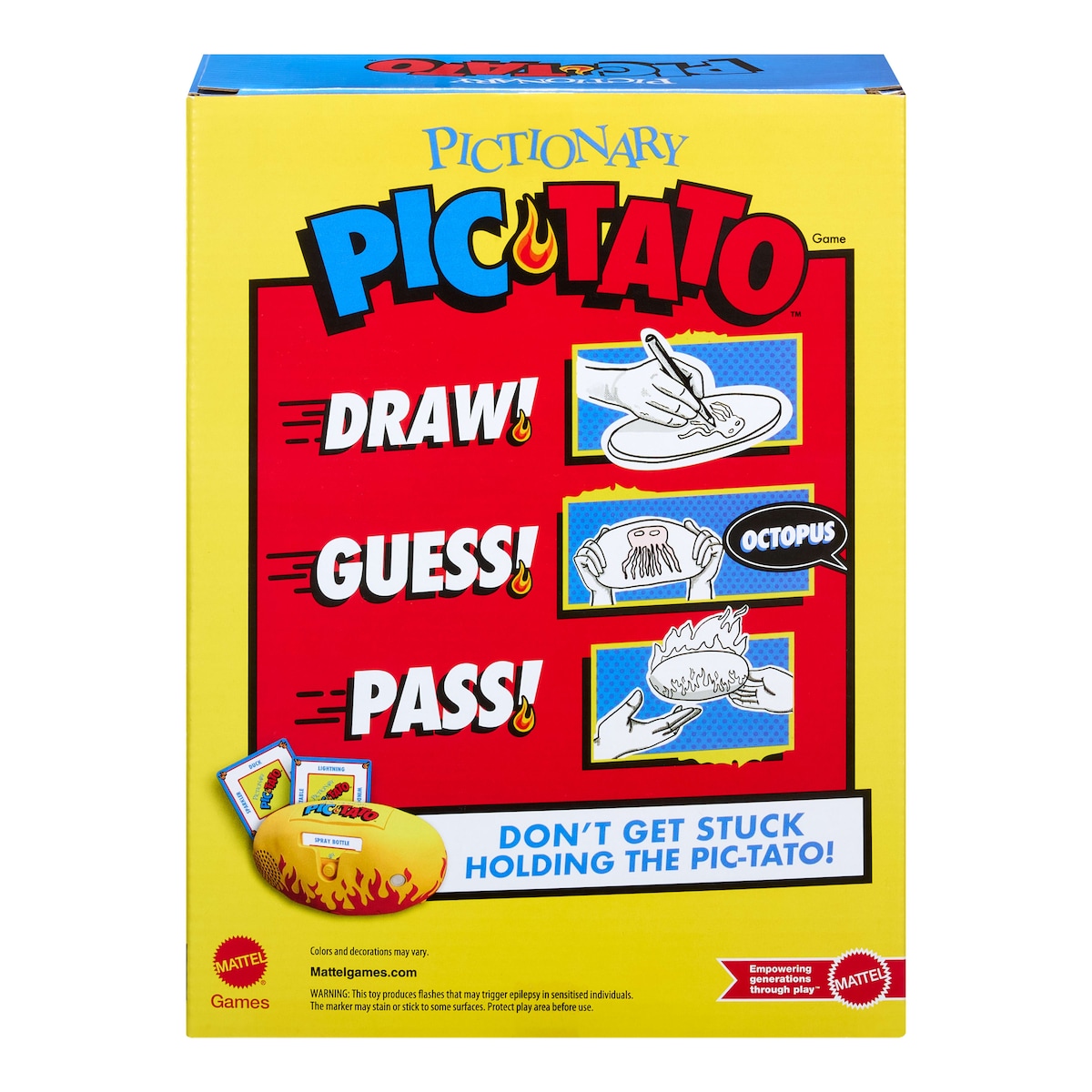 Juego de mesa Pictionary Pic-tato en español Mattel Games 7