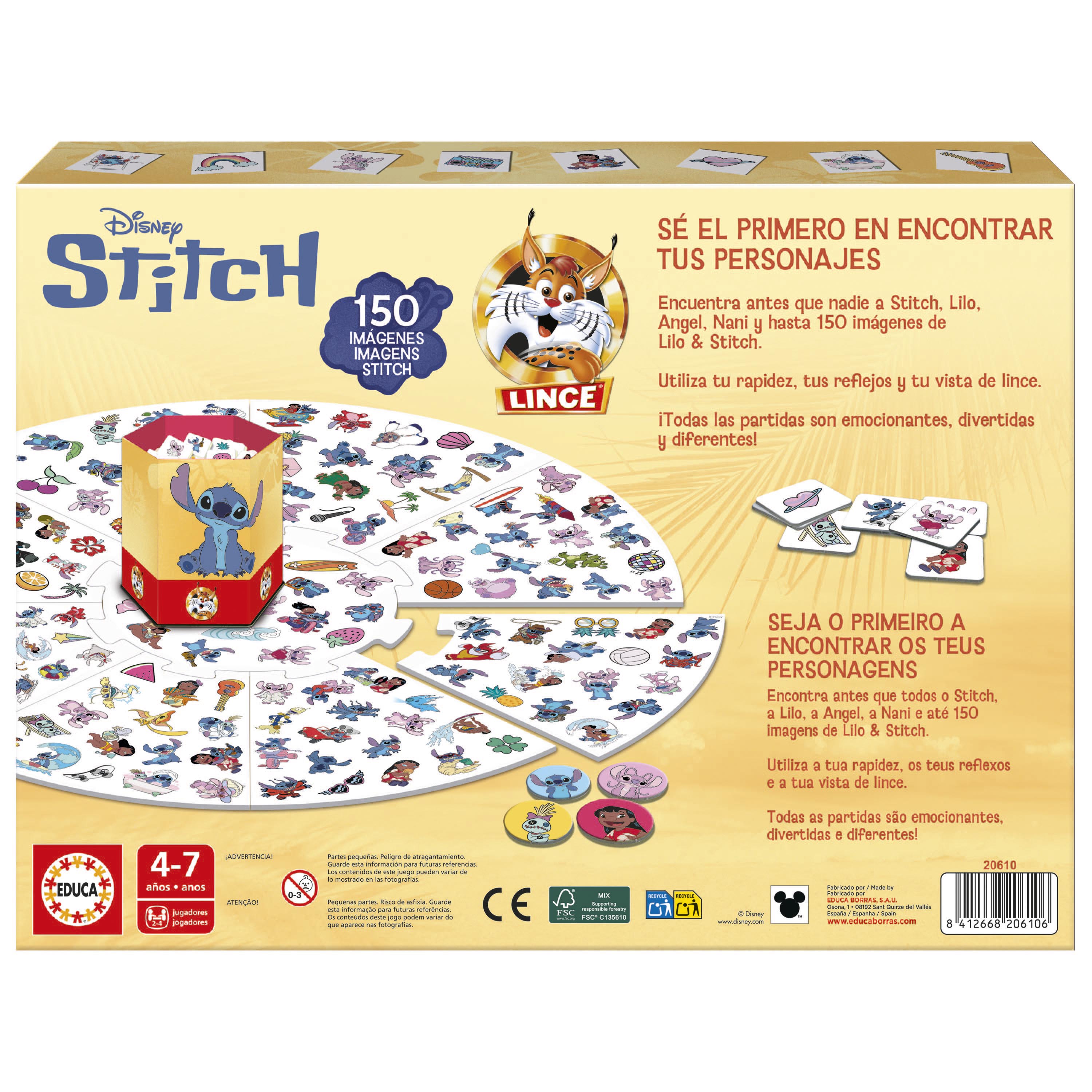 Juego de Mesa Lince Stitch 150 Imágenes Educa 2