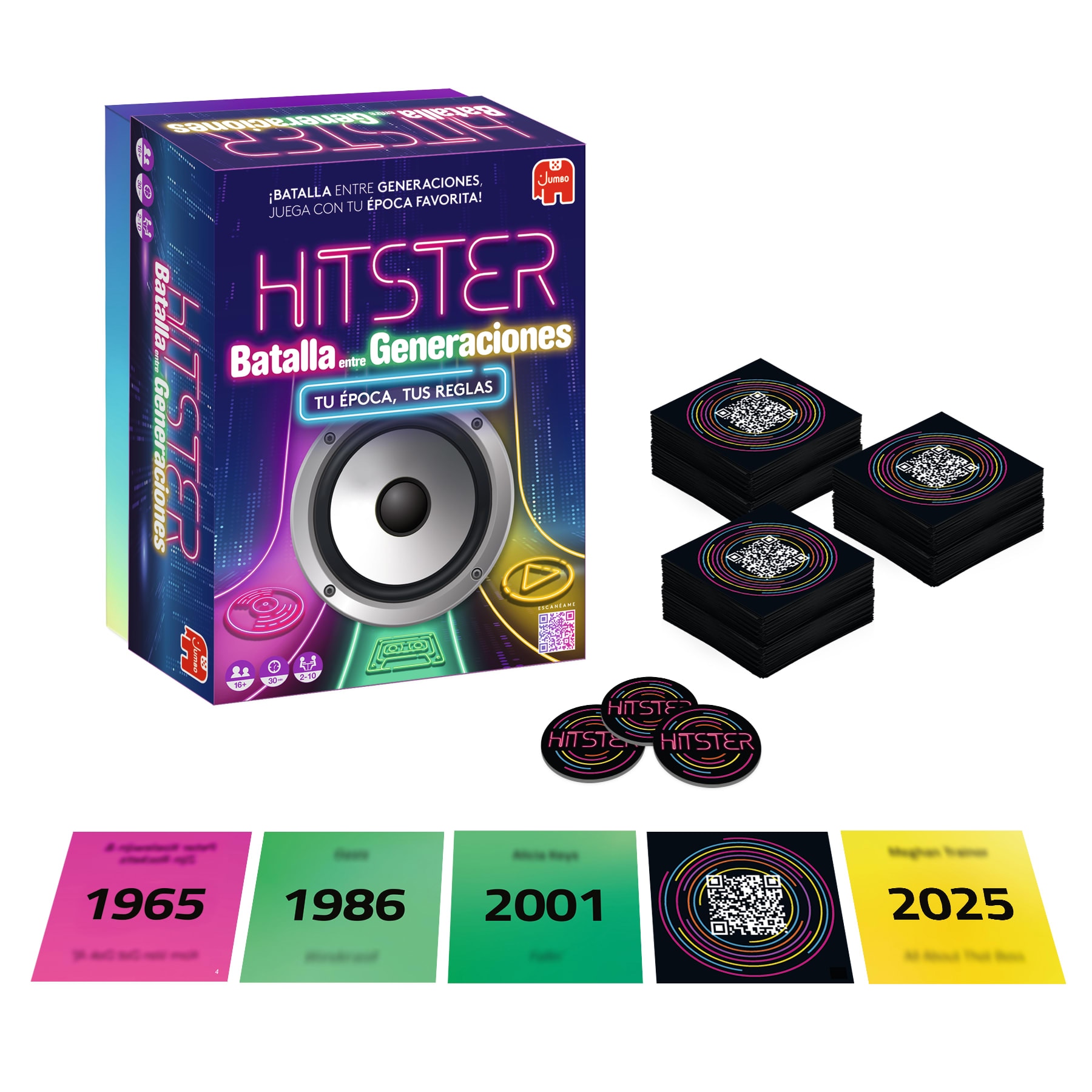 Juego de mesa Hitster Batalla de Generaciones Jumbo 2