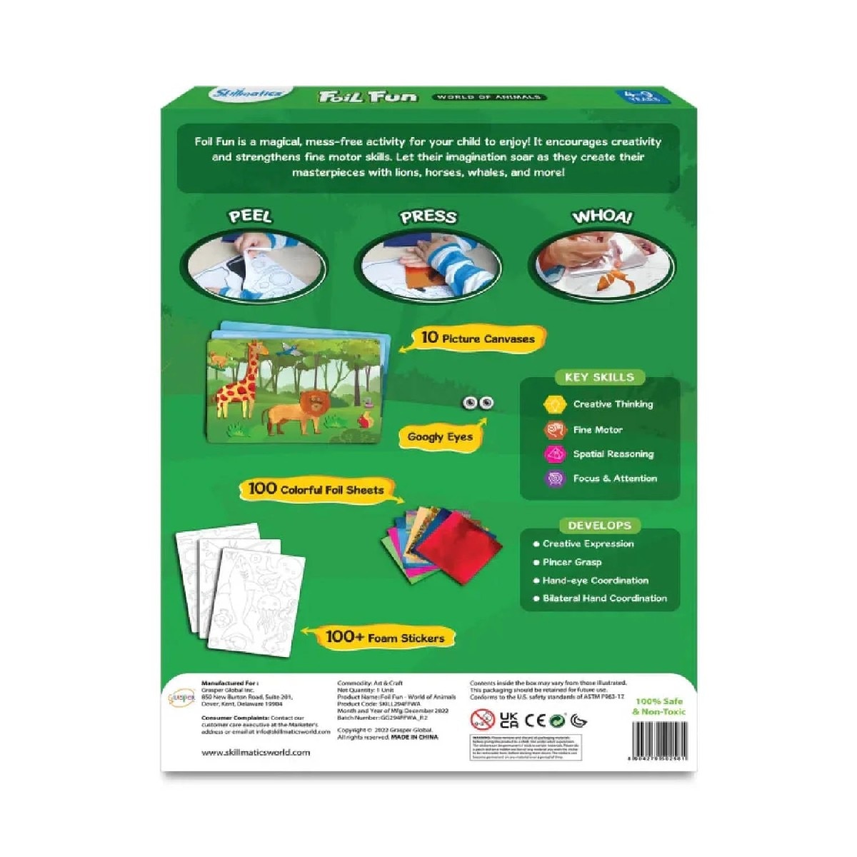 Skillmatics Foil Fun World of Animals - Kits de Atividades de Arte e Artesanato DIY para Idades Entre os 4 e os 9 Anos 7