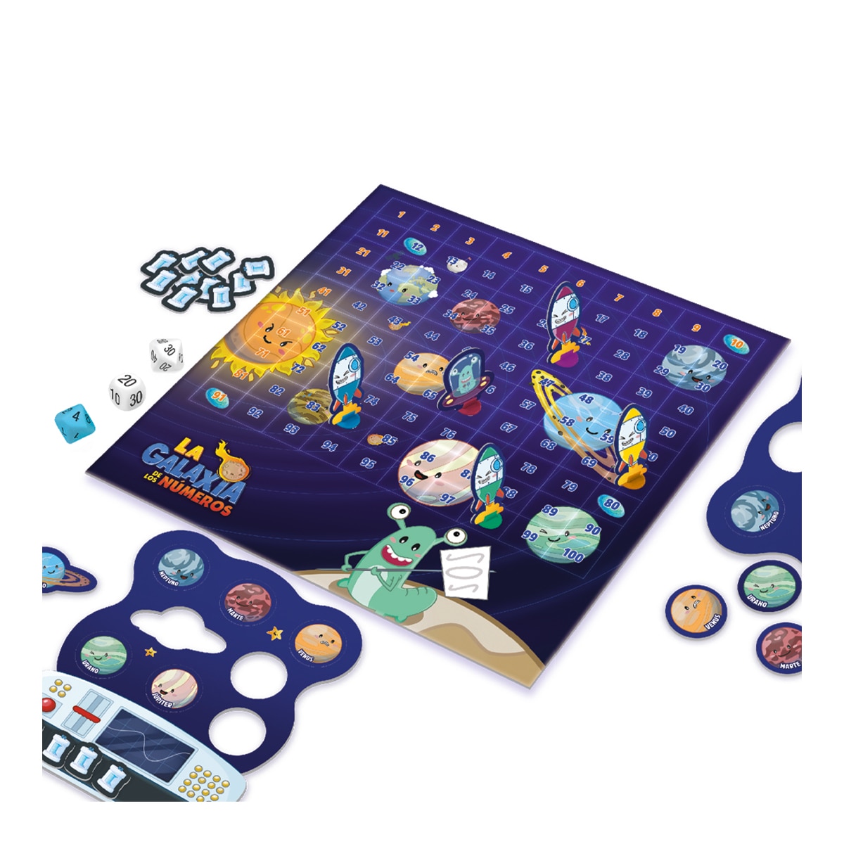 Juego de mesa educativo La Galaxia de los números Aula en Juego Atomo Games 2