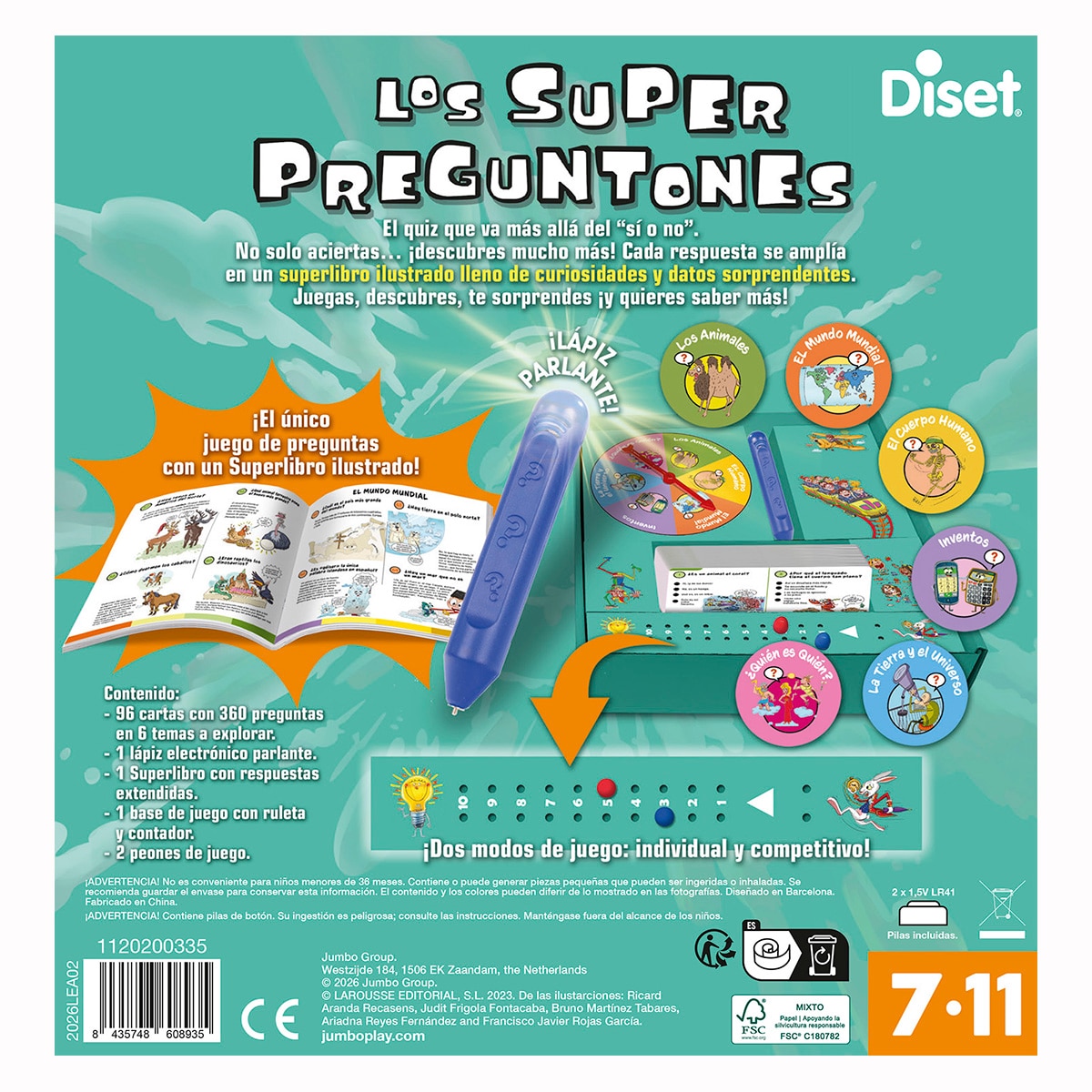 Juego educativo Lectron Superpreguntones Jumbo 7