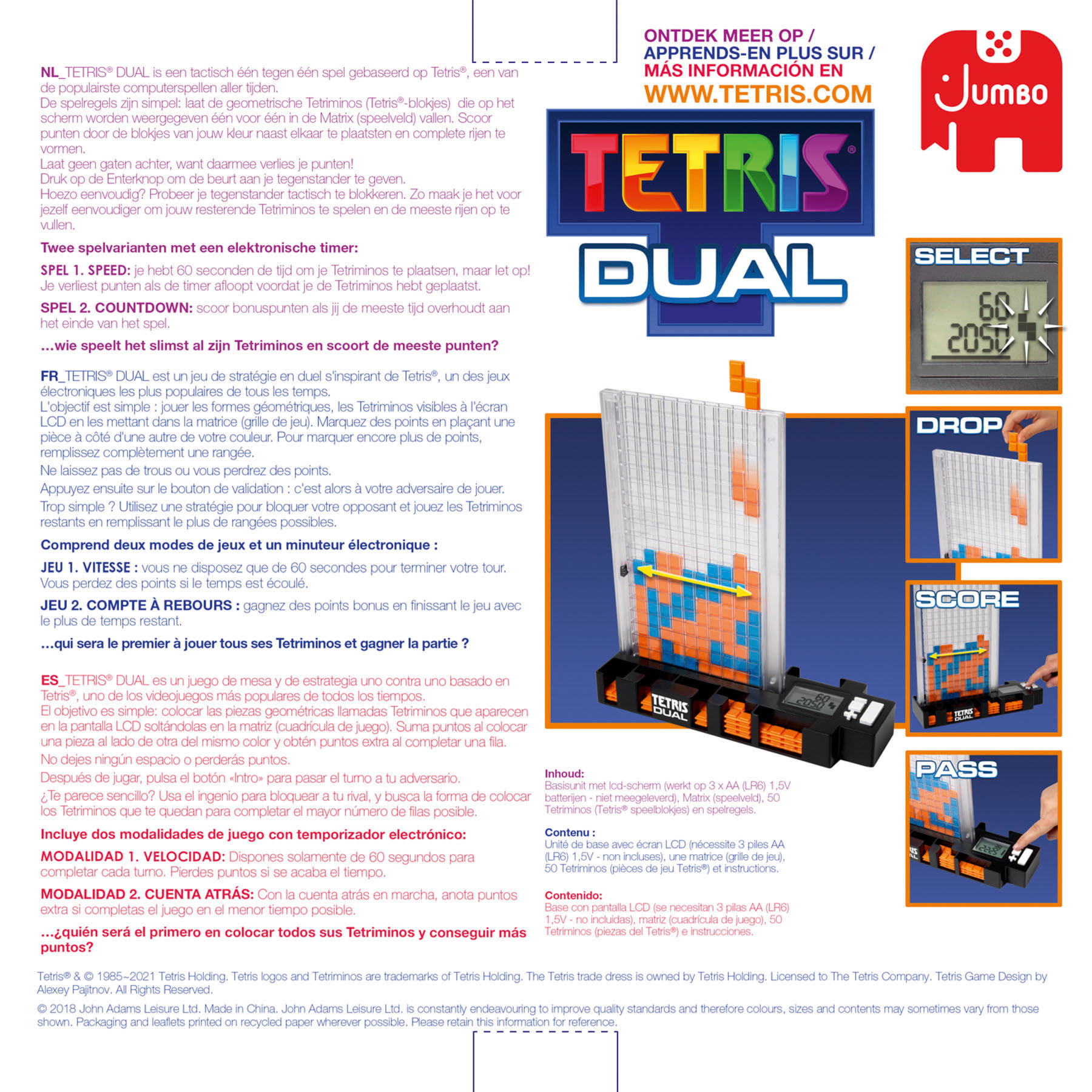 Juego de mesa Tetris Dual Jumbo 4