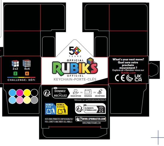 Cubo de Rubik Llavero 3x3 Rubik's 5