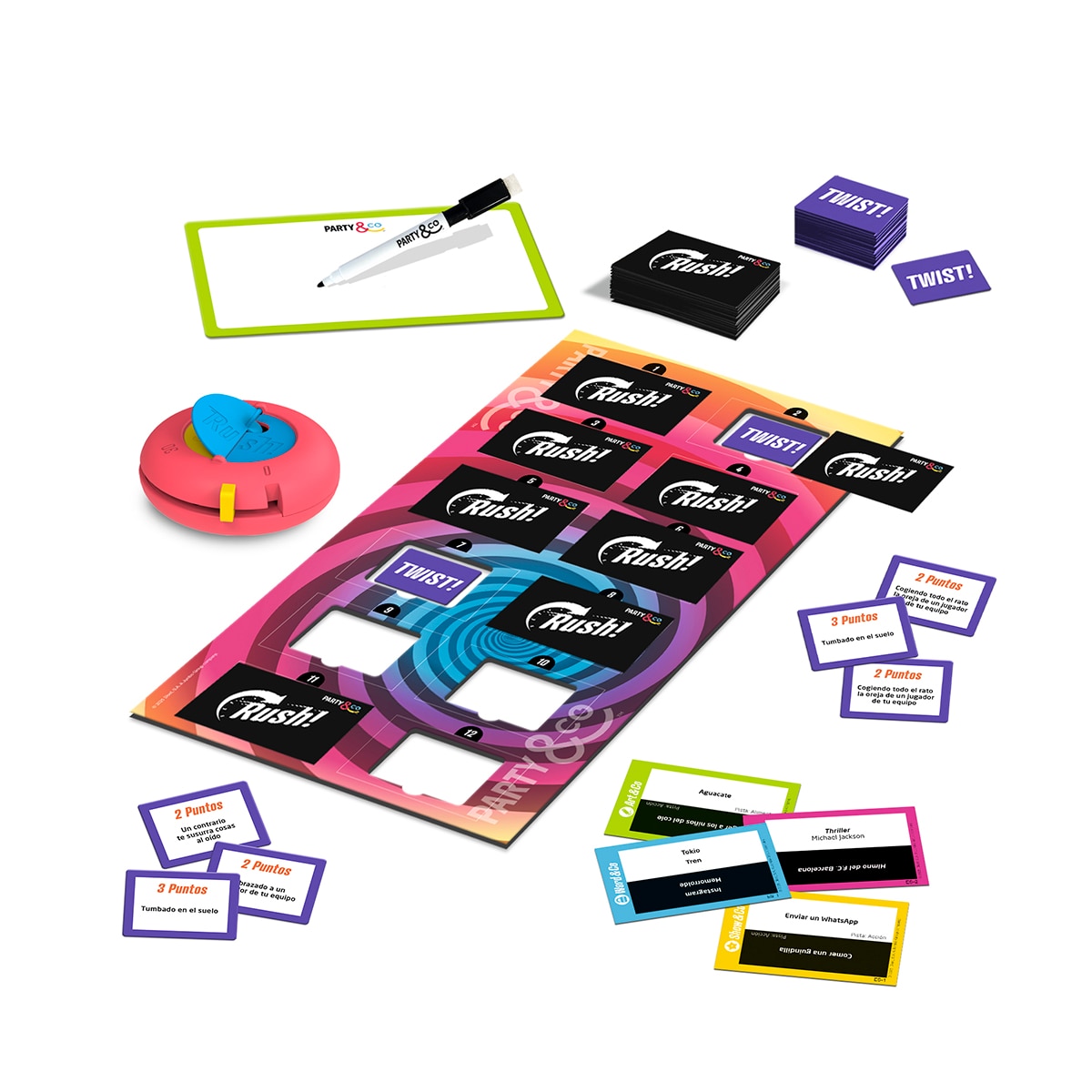 Juego de mesa Party & Co Rush Multiprueba con temporizador Diset 3