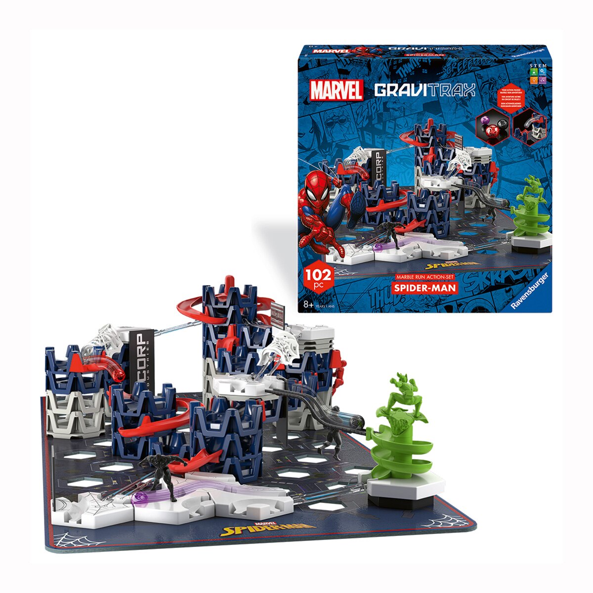 Juego de construcción GraviTrax Set de acción M Spiderman Ravensburger 2