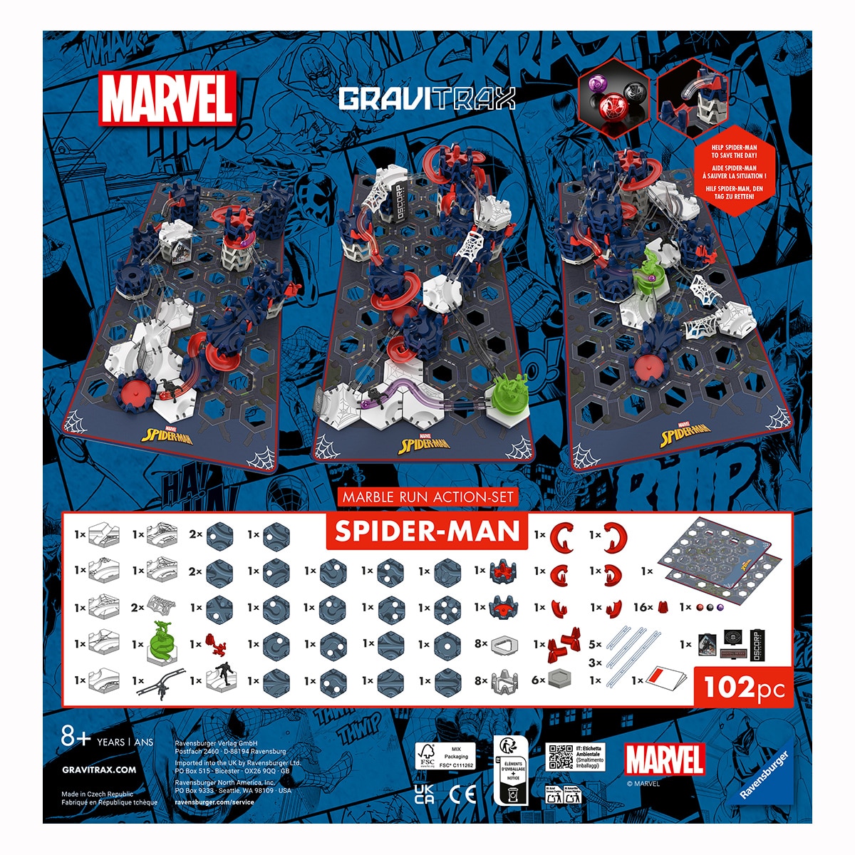 Juego de construcción GraviTrax Set de acción M Spiderman Ravensburger 3