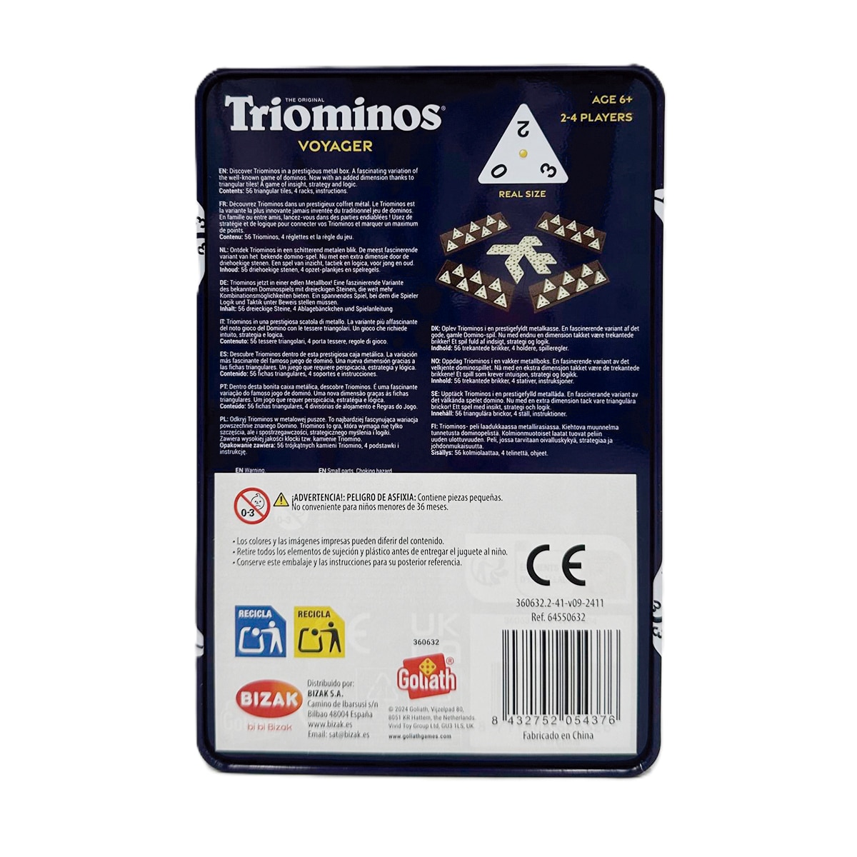 Juguete electrónico Triominos caja Metálica Bizak 8