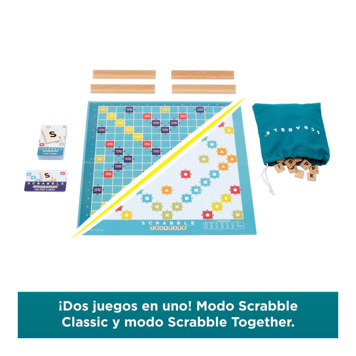 Juego de mesa Scrabble en madera Edición español Mattel Games 3