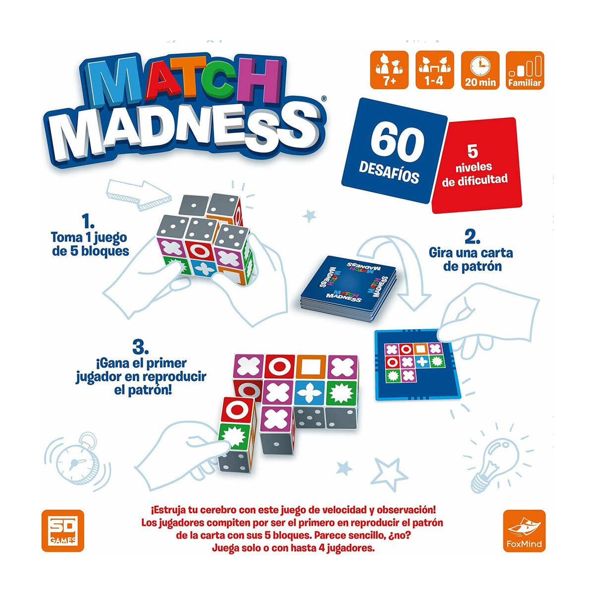 Juego de Agilidad Visual y Mental Match Madness Dirac Disc 4