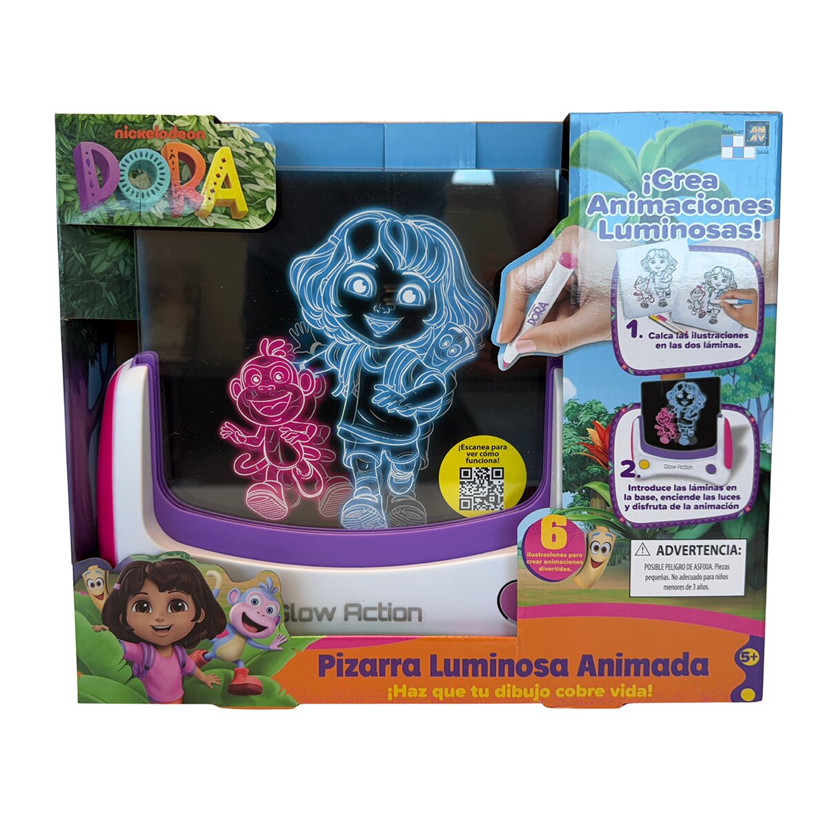 Pizarra luminosa animada Dora Cefa Toys 2