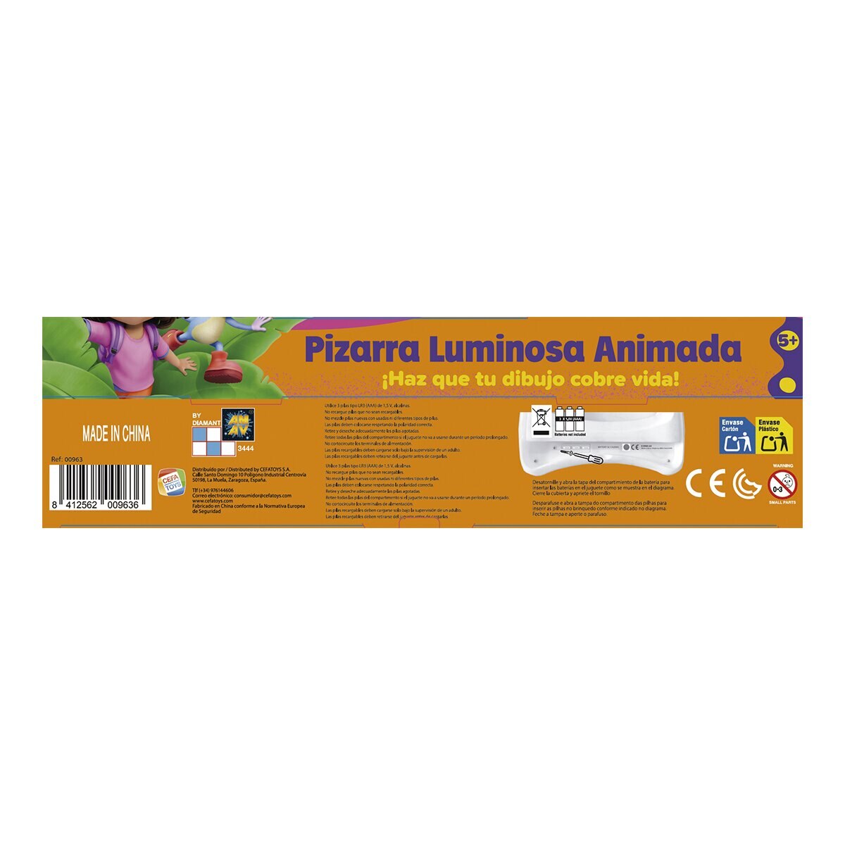 Pizarra luminosa animada Dora Cefa Toys 6