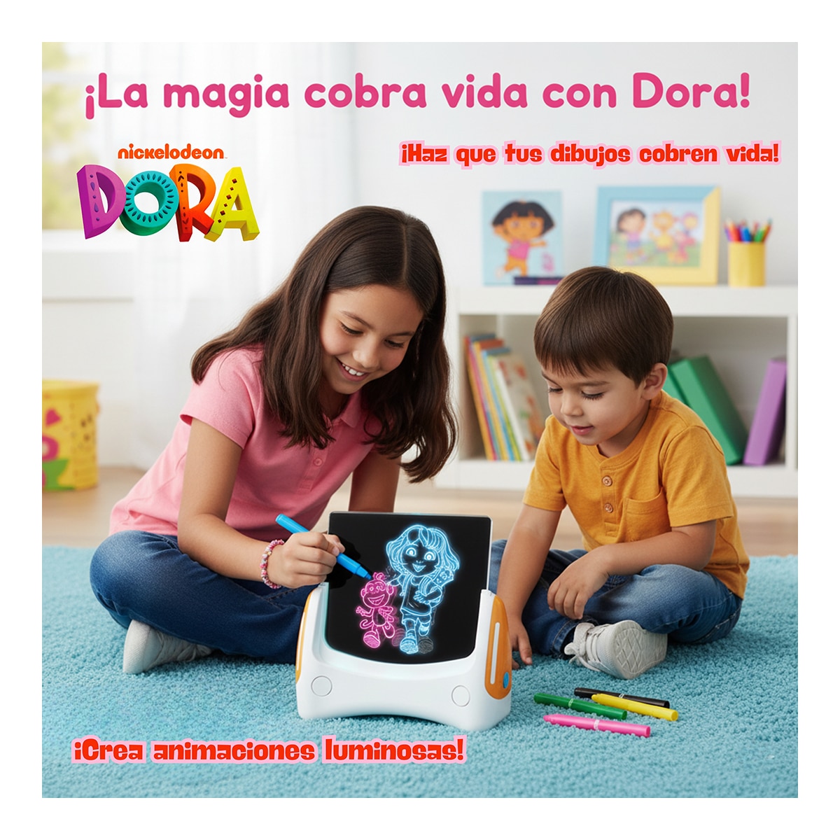 Pizarra luminosa animada Dora Cefa Toys 9