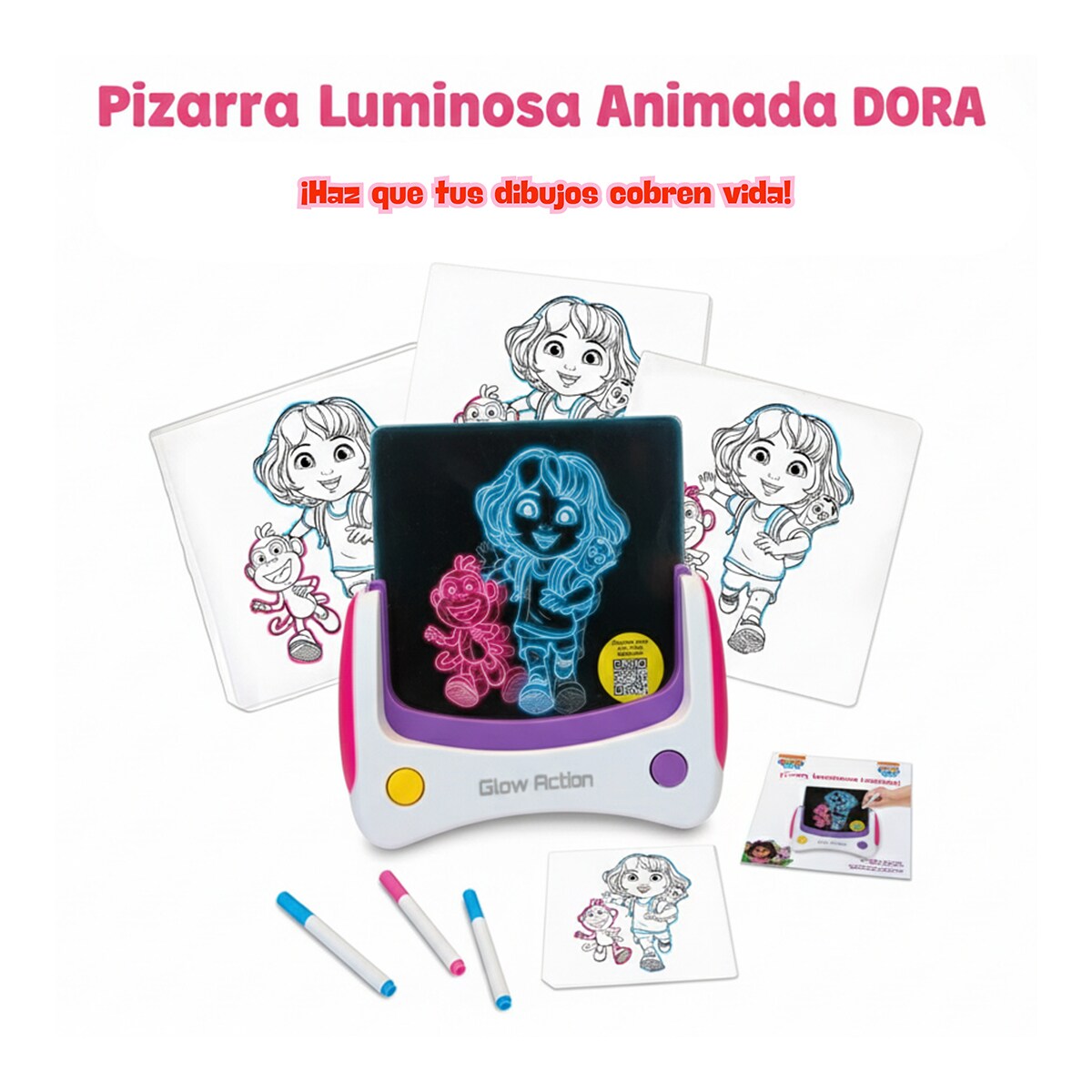 Pizarra luminosa animada Dora Cefa Toys 10