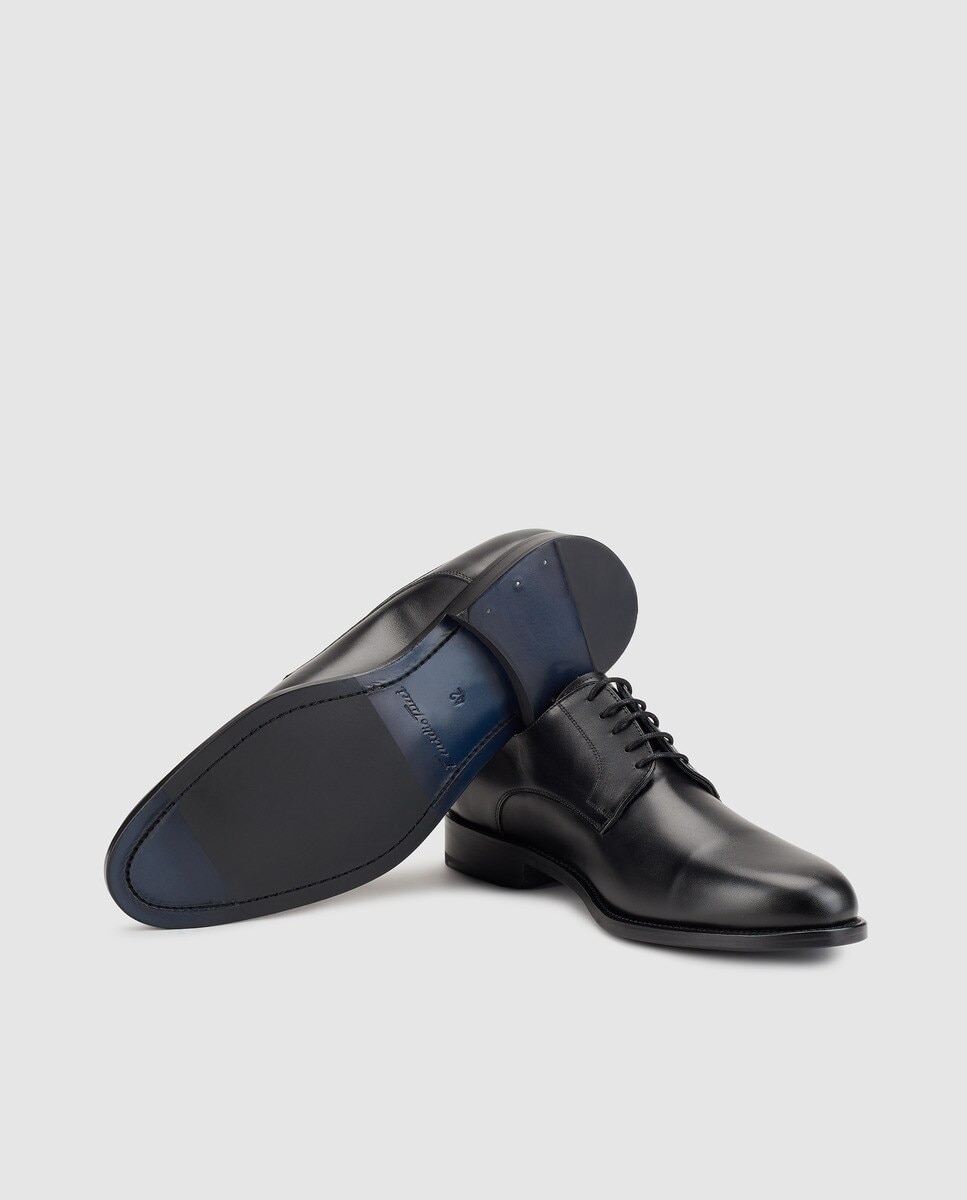 Sapatos com atacadores de homem Emidio Tucci de pele em preto Preto-2