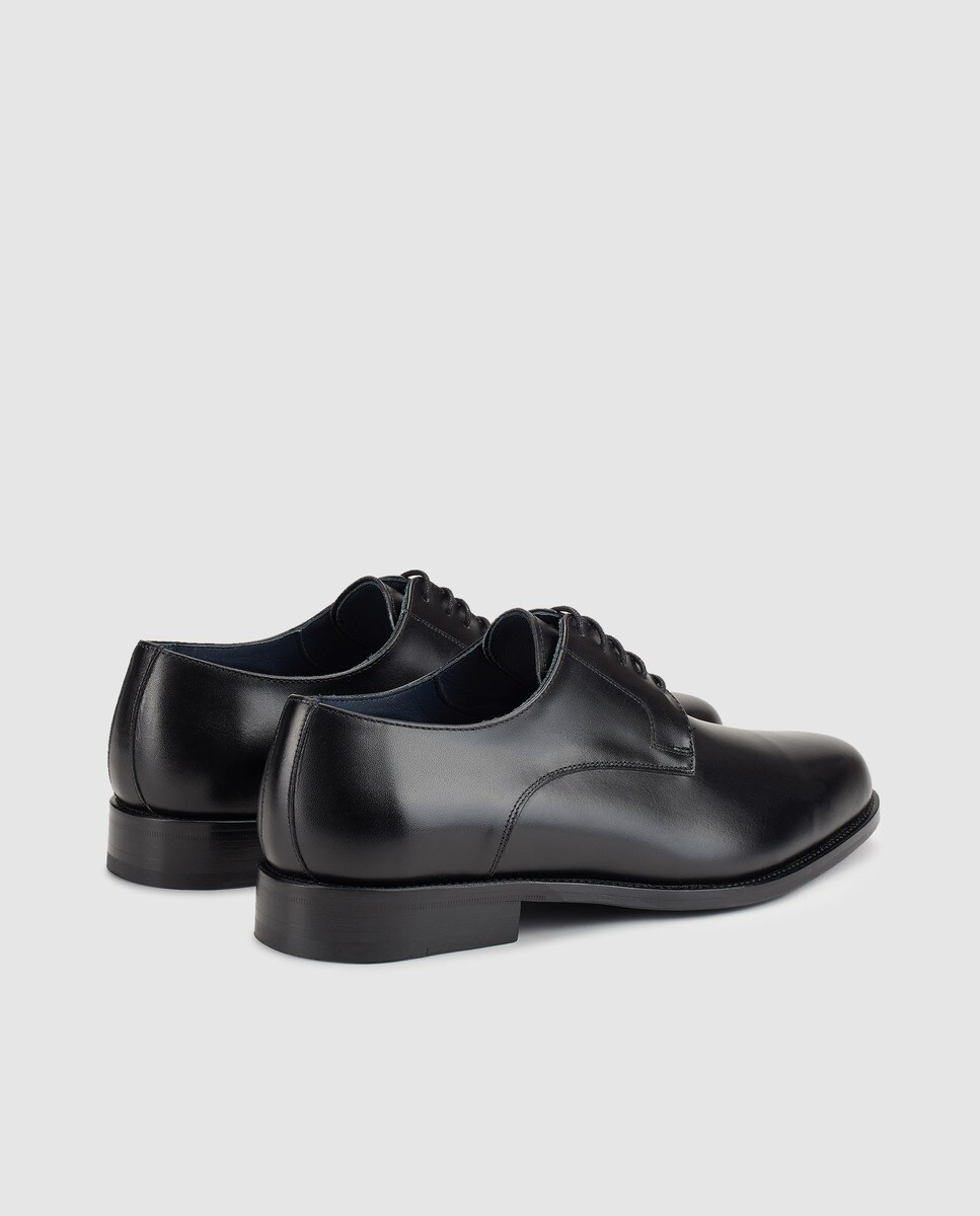 Sapatos com atacadores de homem Emidio Tucci de pele em preto Preto-5