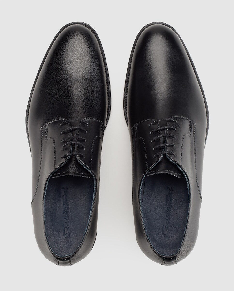 Sapatos com atacadores de homem Emidio Tucci de pele em preto Preto-6