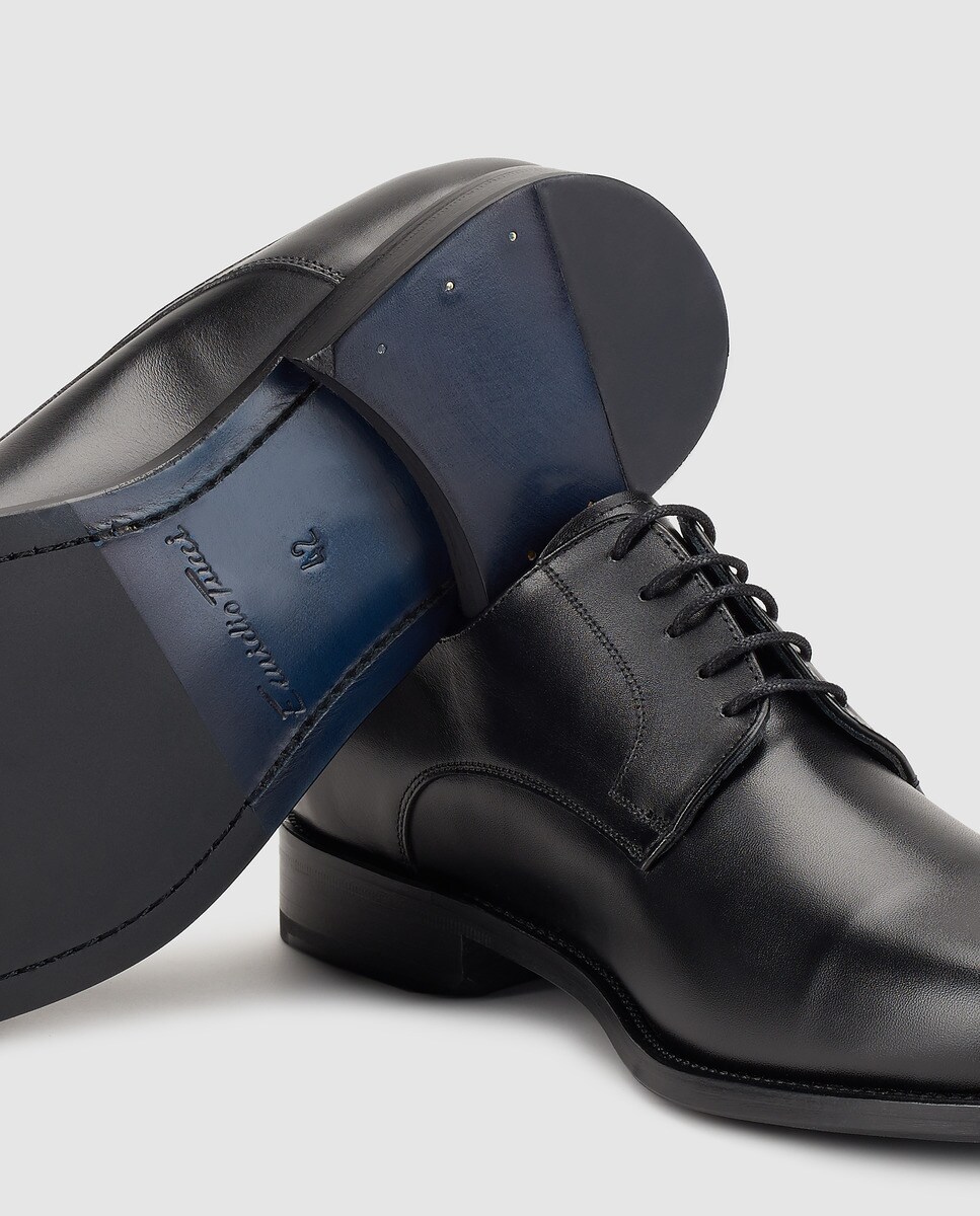 Sapatos com atacadores de homem Emidio Tucci de pele em preto Preto-7