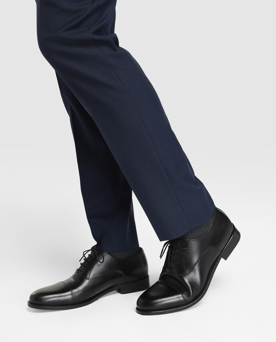 Sapatos com atacadores de homem Emidio Tucci de pele em preto Preto-2