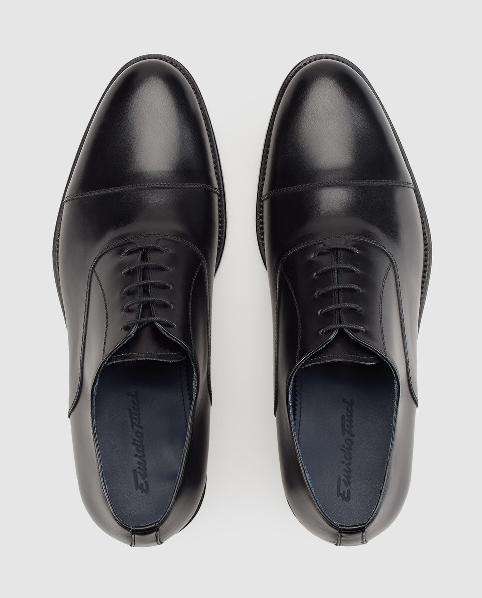 Sapatos com atacadores de homem Emidio Tucci de pele em preto Preto-4