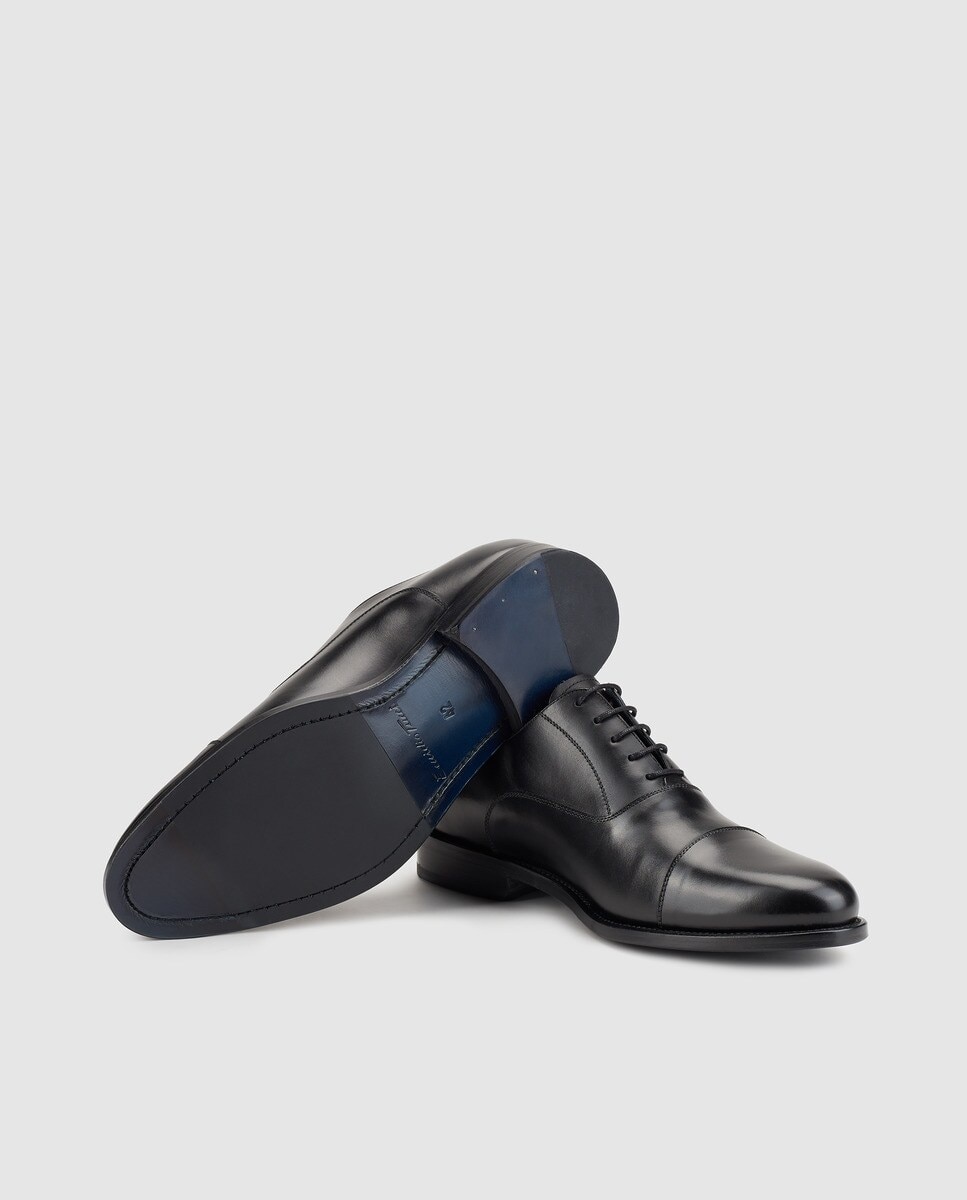 Sapatos com atacadores de homem Emidio Tucci de pele em preto Preto-6
