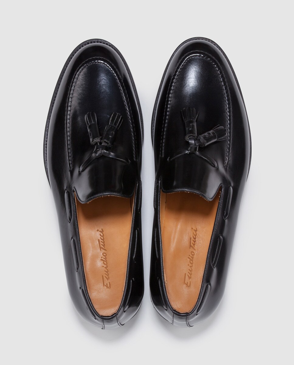 Mocassins Emidio Tucci em pele pretos Preto-5