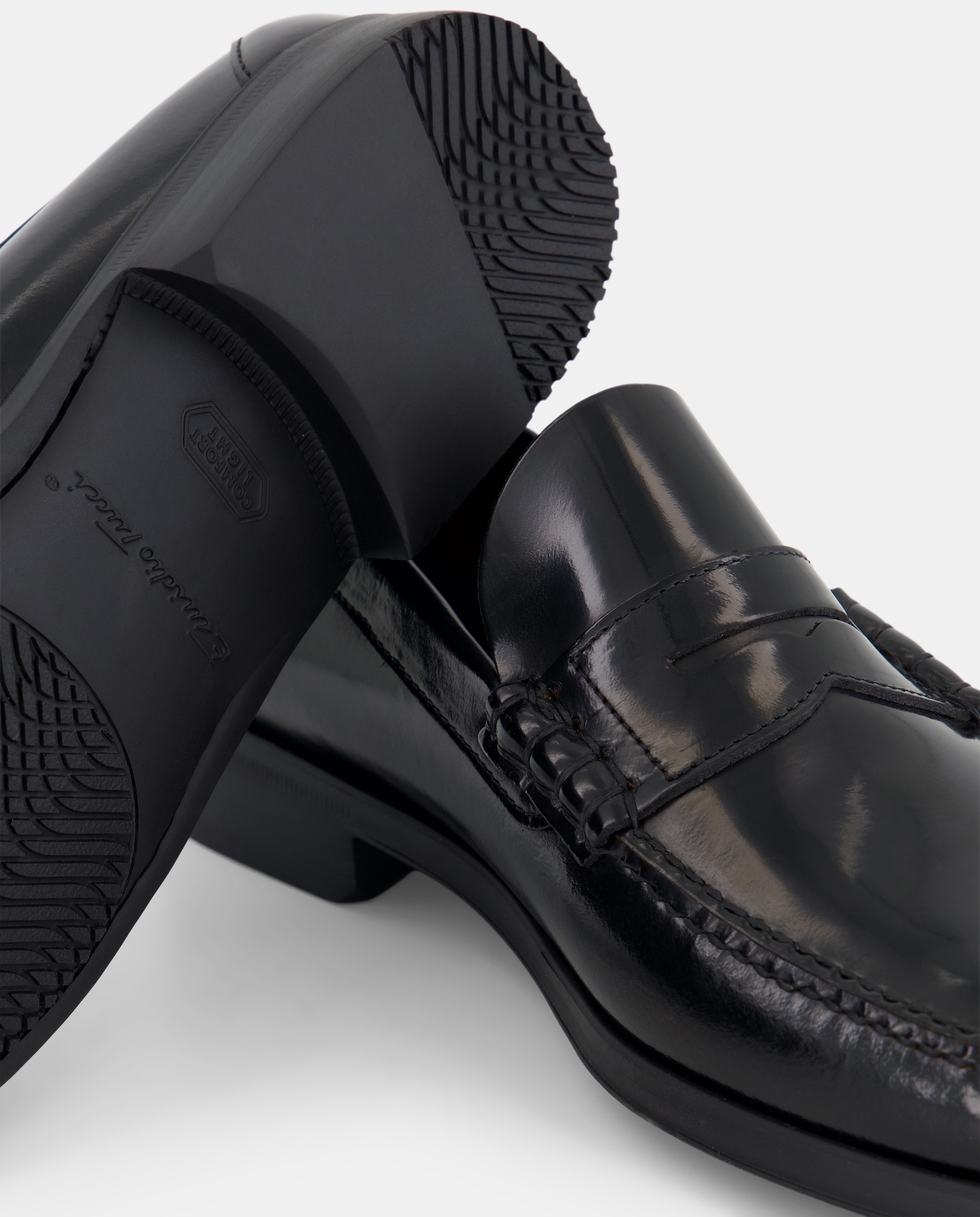 Mocassins de homem Emidio Tucci em pele pretos Preto-7