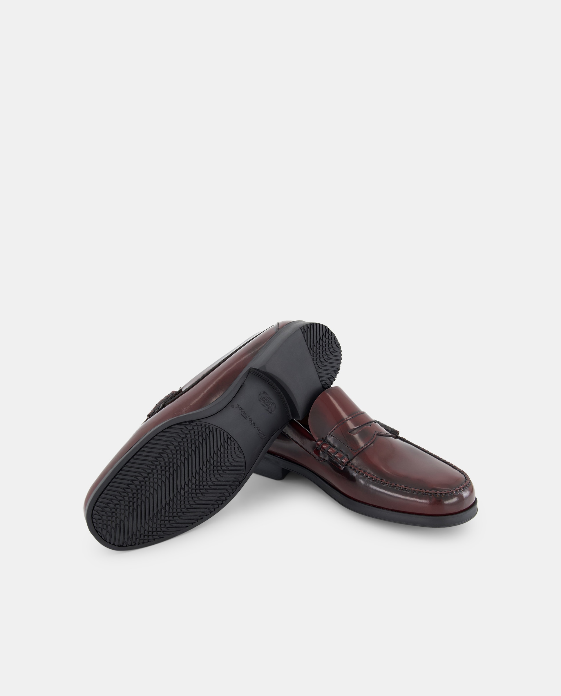 Mocassins de homem Emidio Tucci em pele bordeaux Bordeaux-4