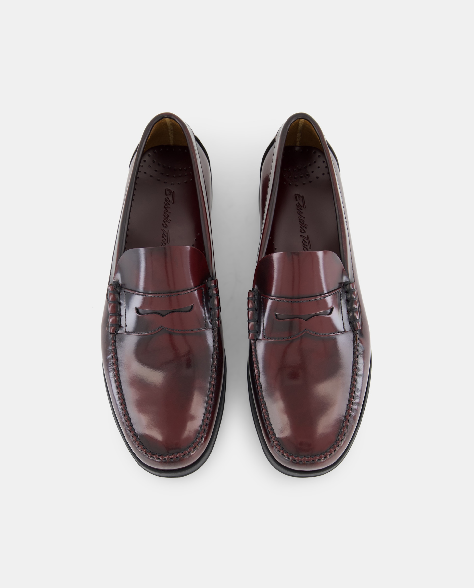 Mocassins de homem Emidio Tucci em pele bordeaux Bordeaux-6