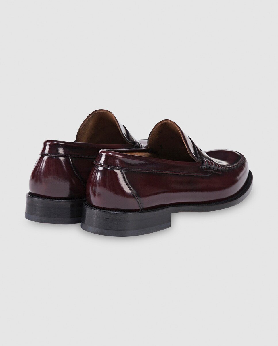 Mocassins de homem de Emdio Tucci em pele cor Bordeaux Bordeaux-3