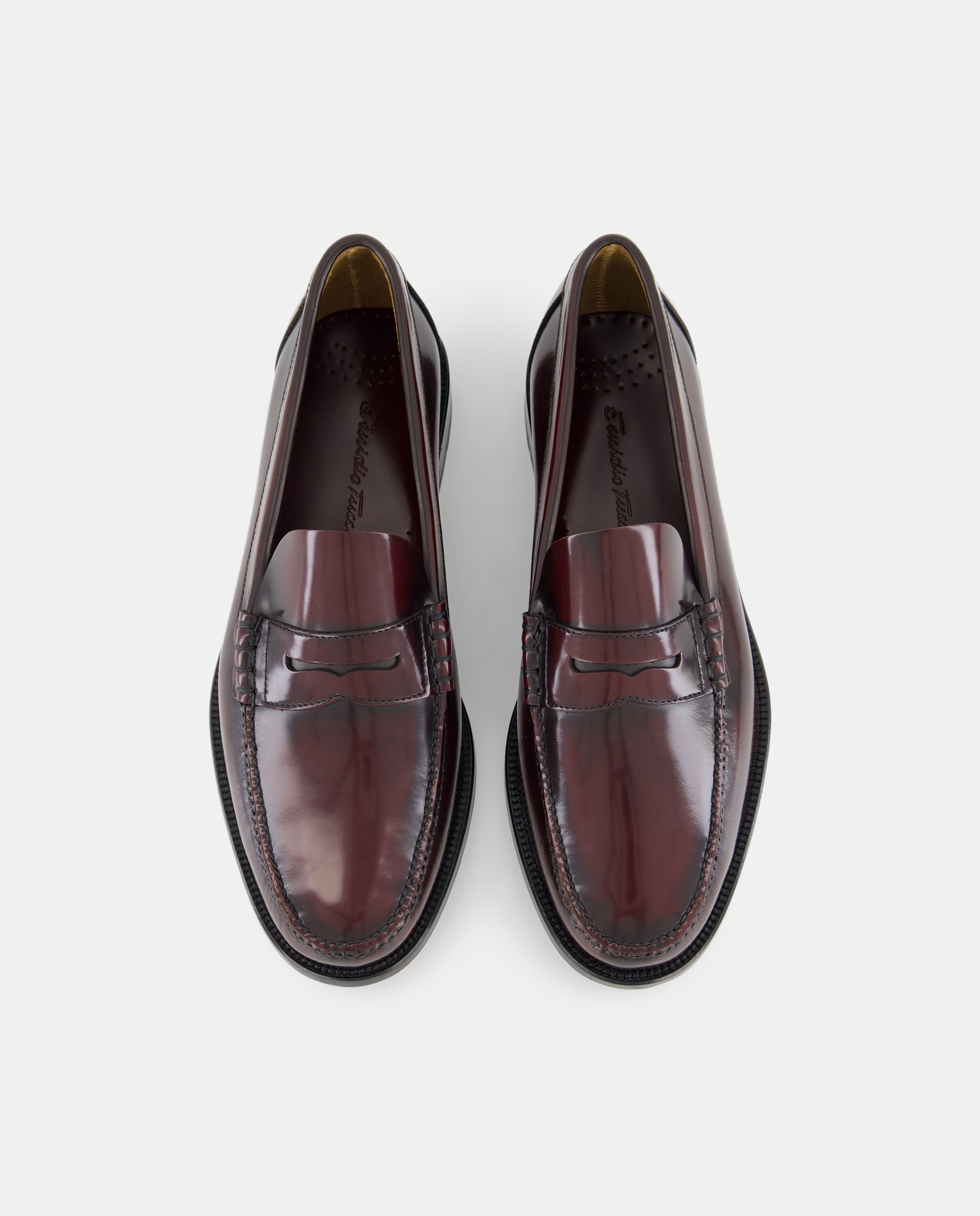 Mocassins de homem de Emdio Tucci em pele cor Bordeaux Bordeaux-6