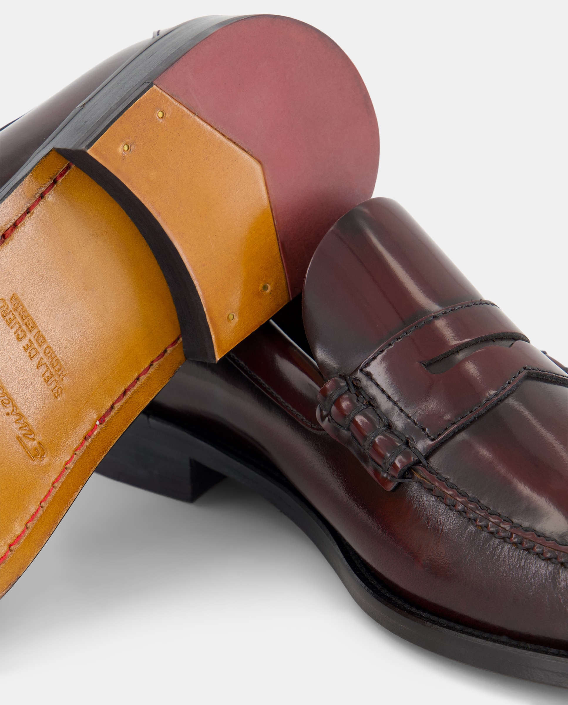 Mocassins de homem de Emdio Tucci em pele cor Bordeaux Bordeaux-7
