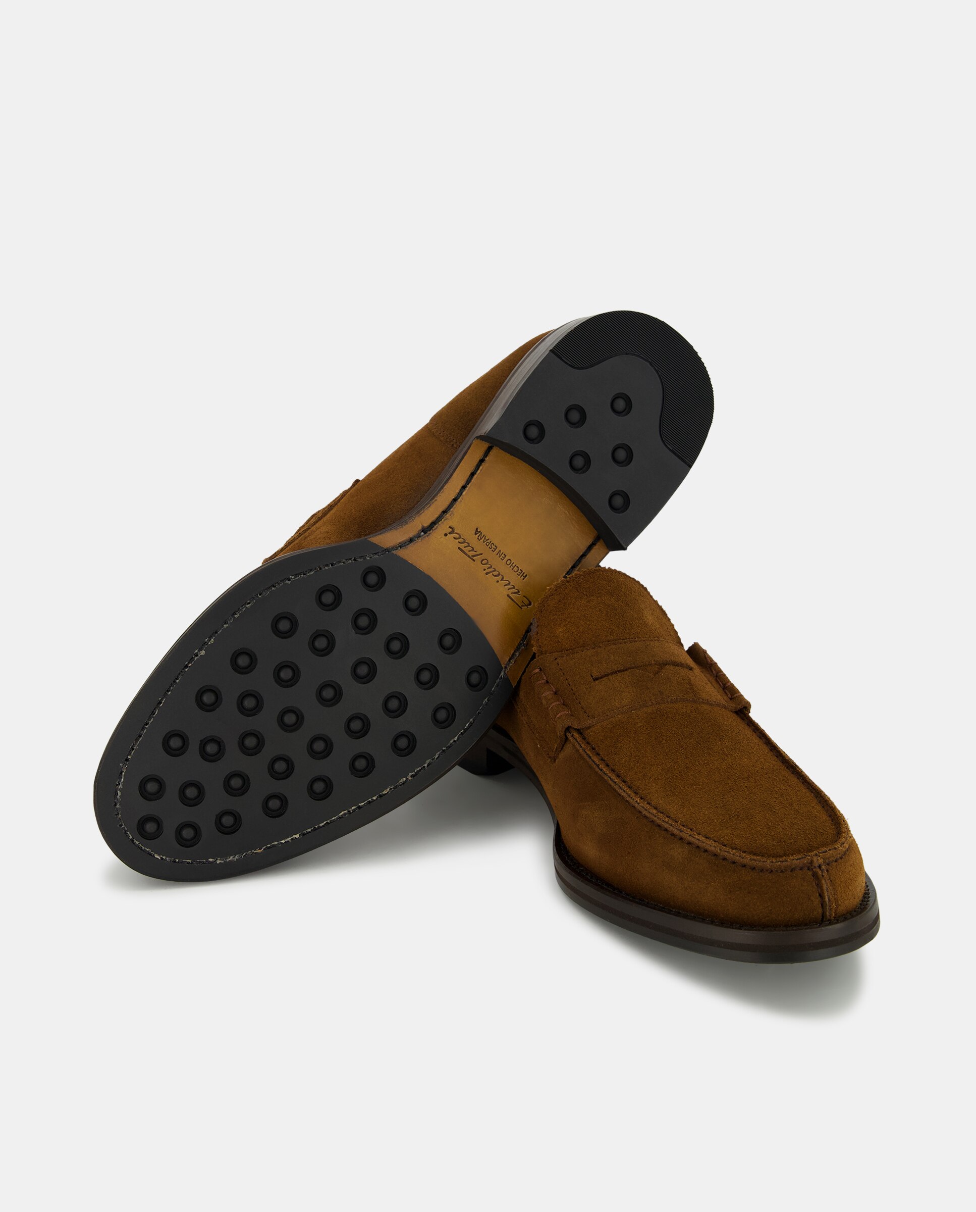 Mocassins em Pele com Travessão Castanho-2