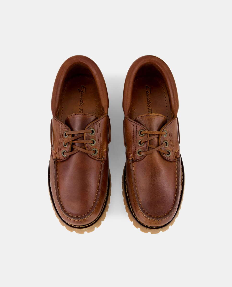 Náuticos de hombre en piel con cordones · Emidio Tucci · El Corte