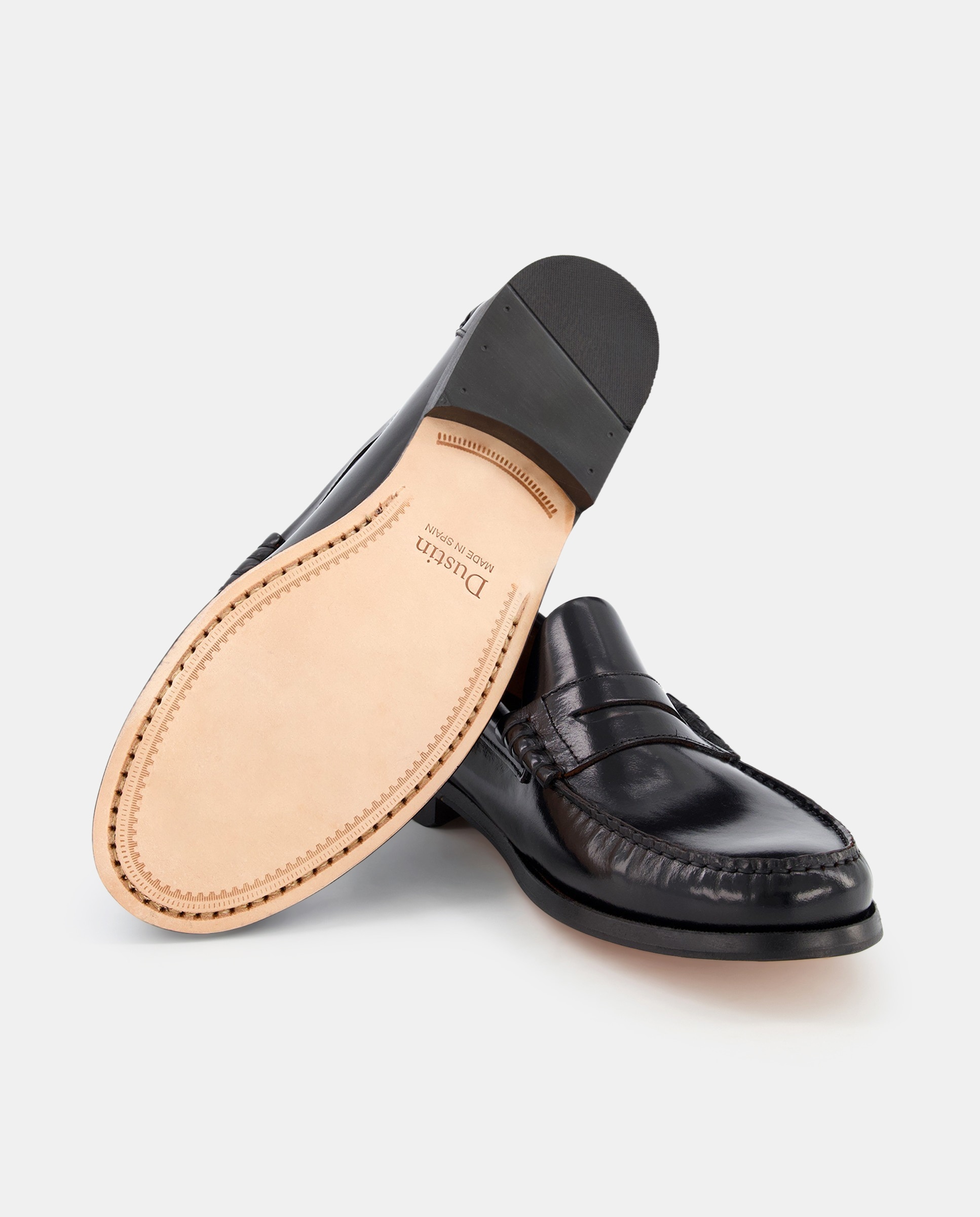 Mocassins com Bordão, Adorno de Travessão e em Pele - Preto Preto-2