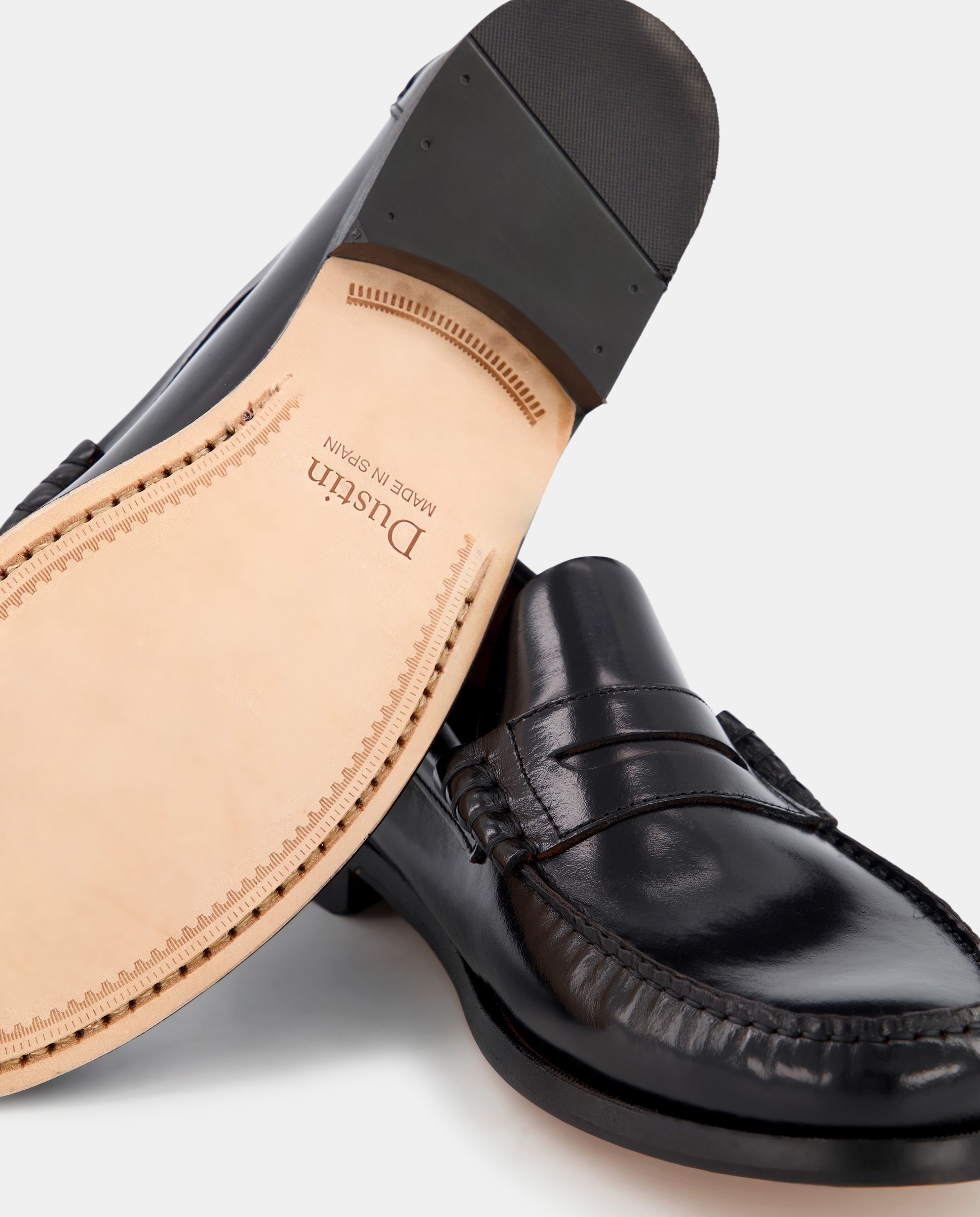Mocassins com Bordão, Adorno de Travessão e em Pele - Preto Preto-5