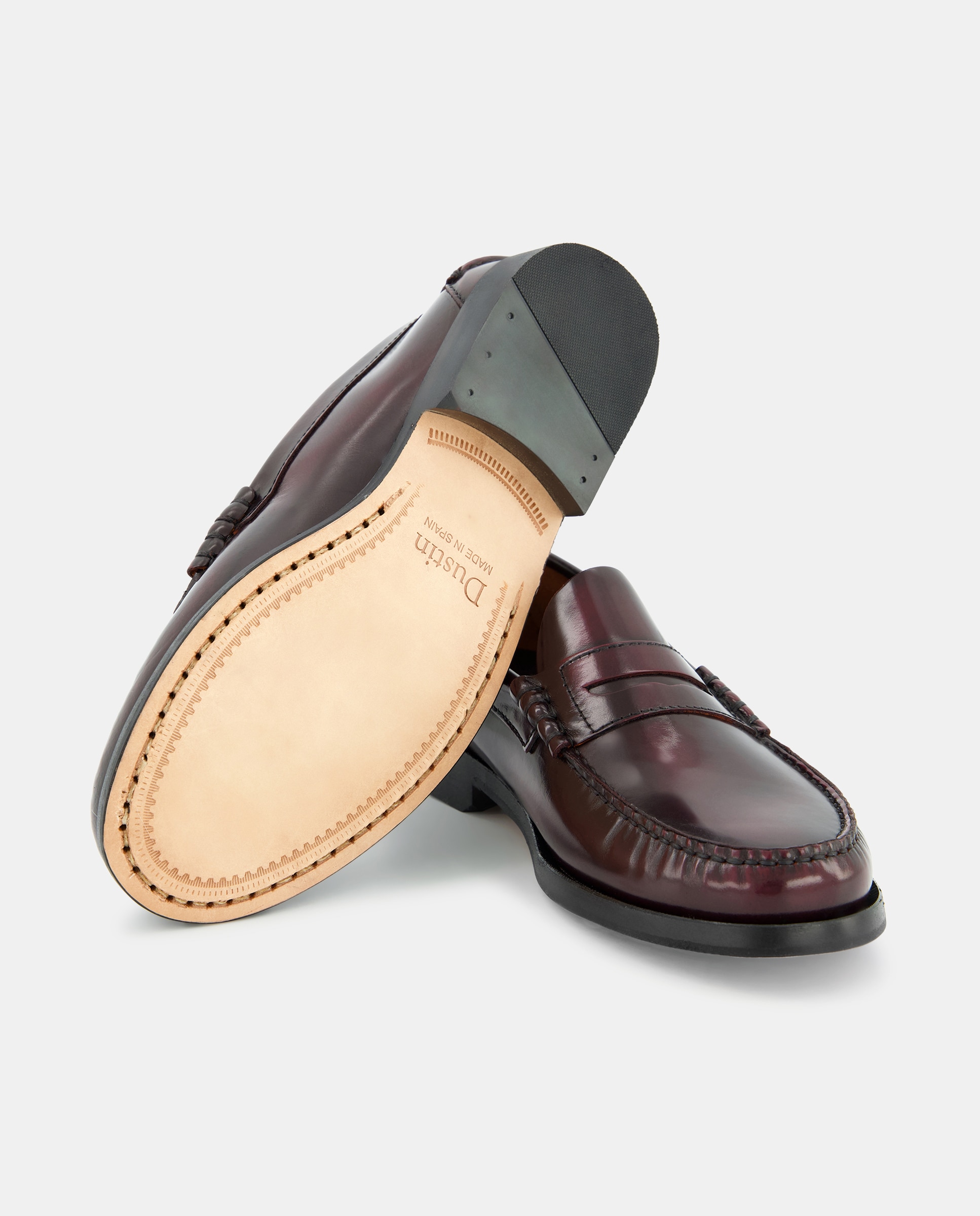 Mocassins com Bordão, Adorno de Travessão e em Pele - Bordeaux Bordeaux-2