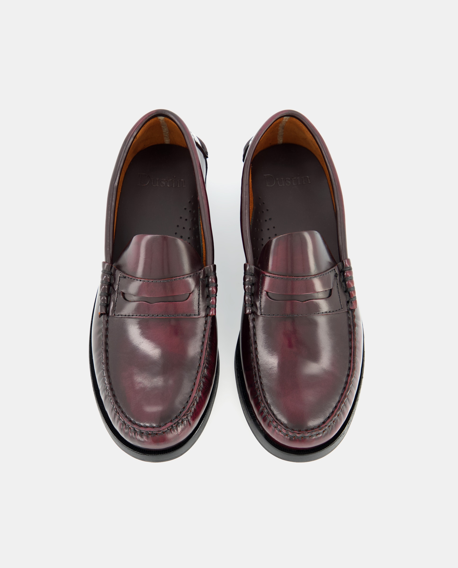 Mocassins com Bordão, Adorno de Travessão e em Pele - Bordeaux Bordeaux-4